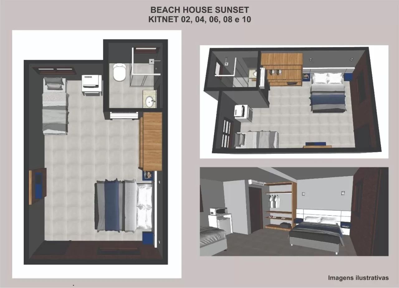 Floor Plan in Beach House Floripa - Sunset