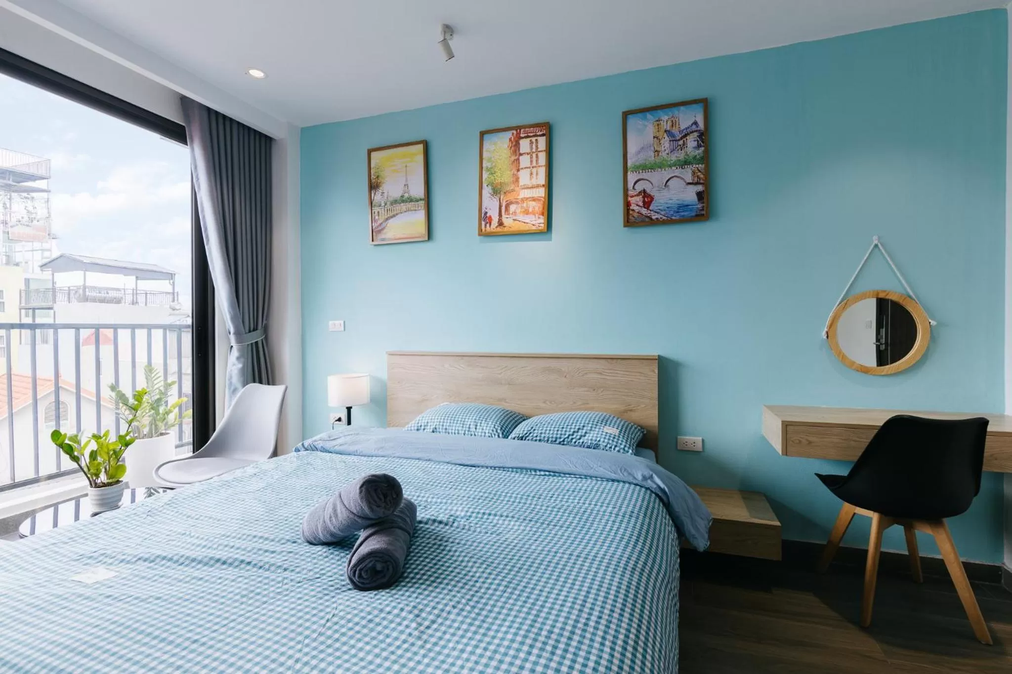 Bed in LUCK APART 8 - Hanoi Westlake Balcony Studio