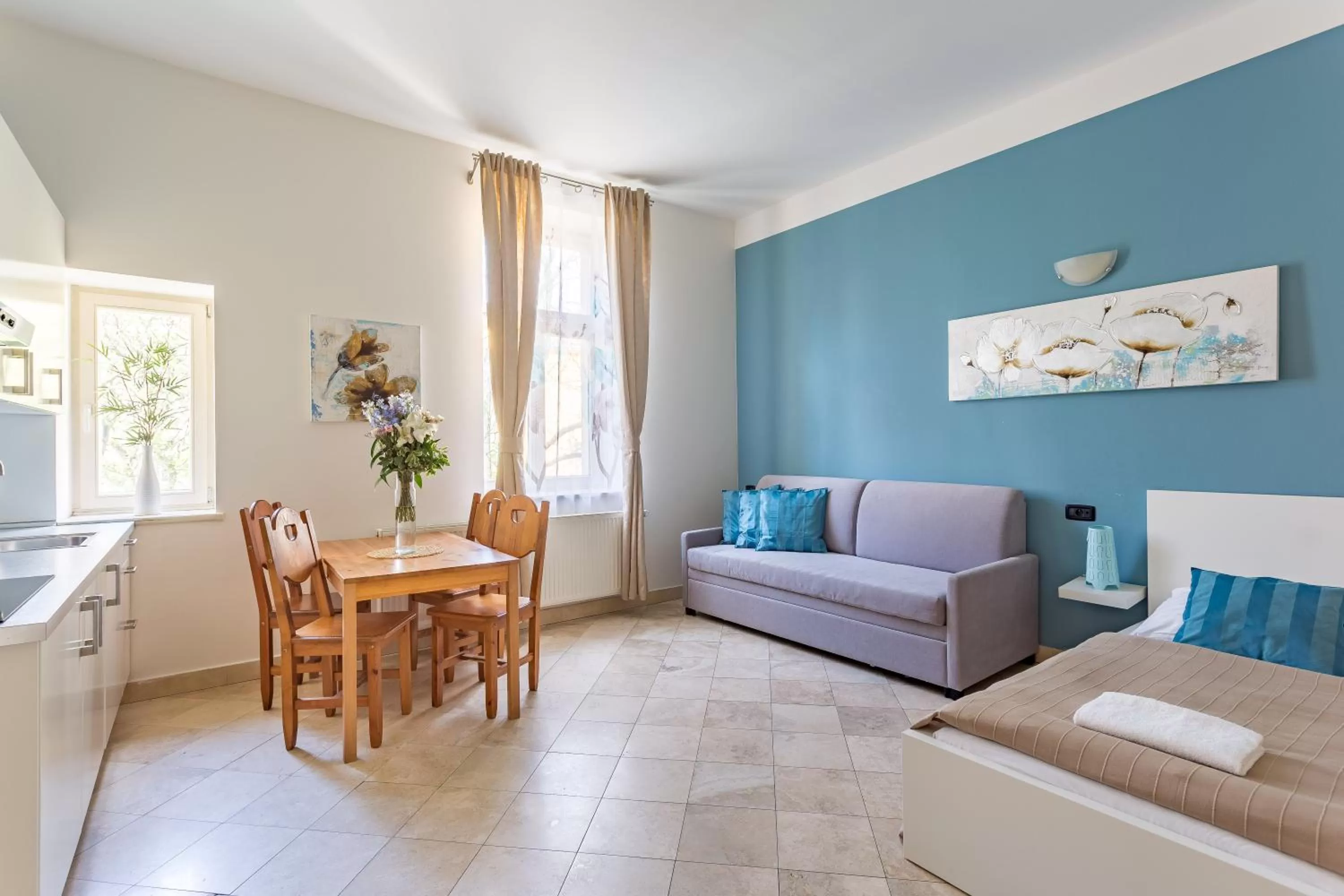 Living room, Dining Area in Legerova 33 Apartments