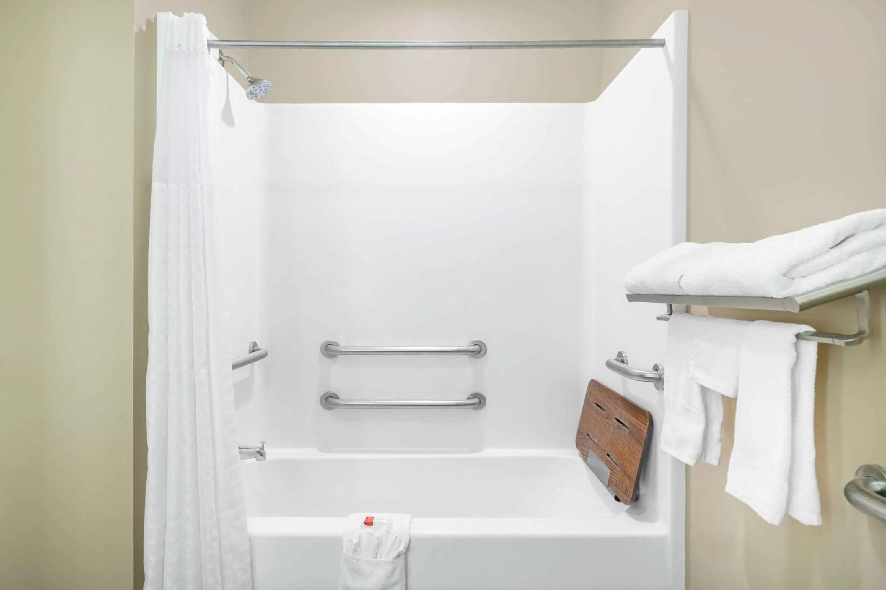 Bathroom in Super 8 by Wyndham Joliet