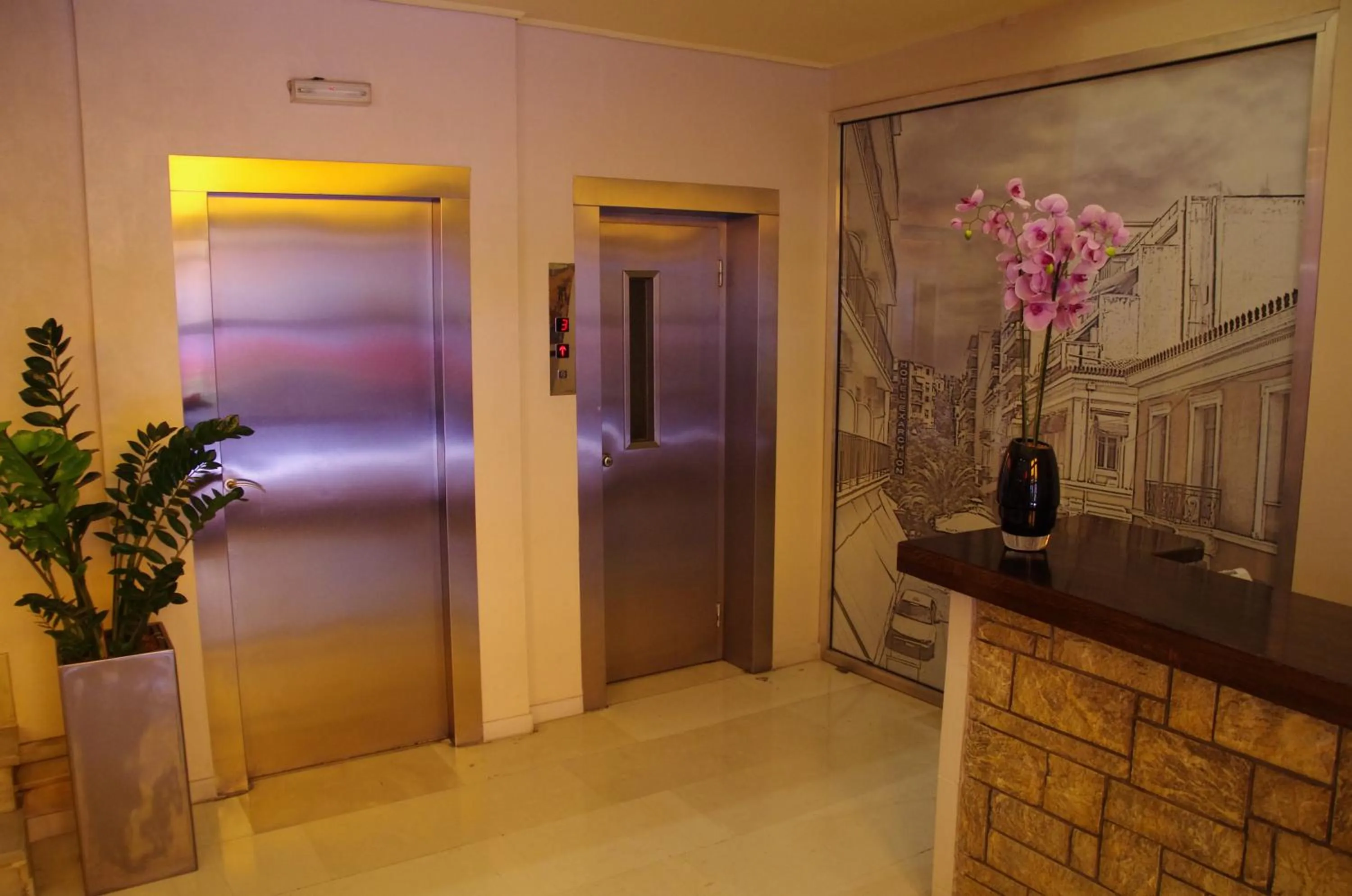 Lobby or reception in Hotel Exarchion