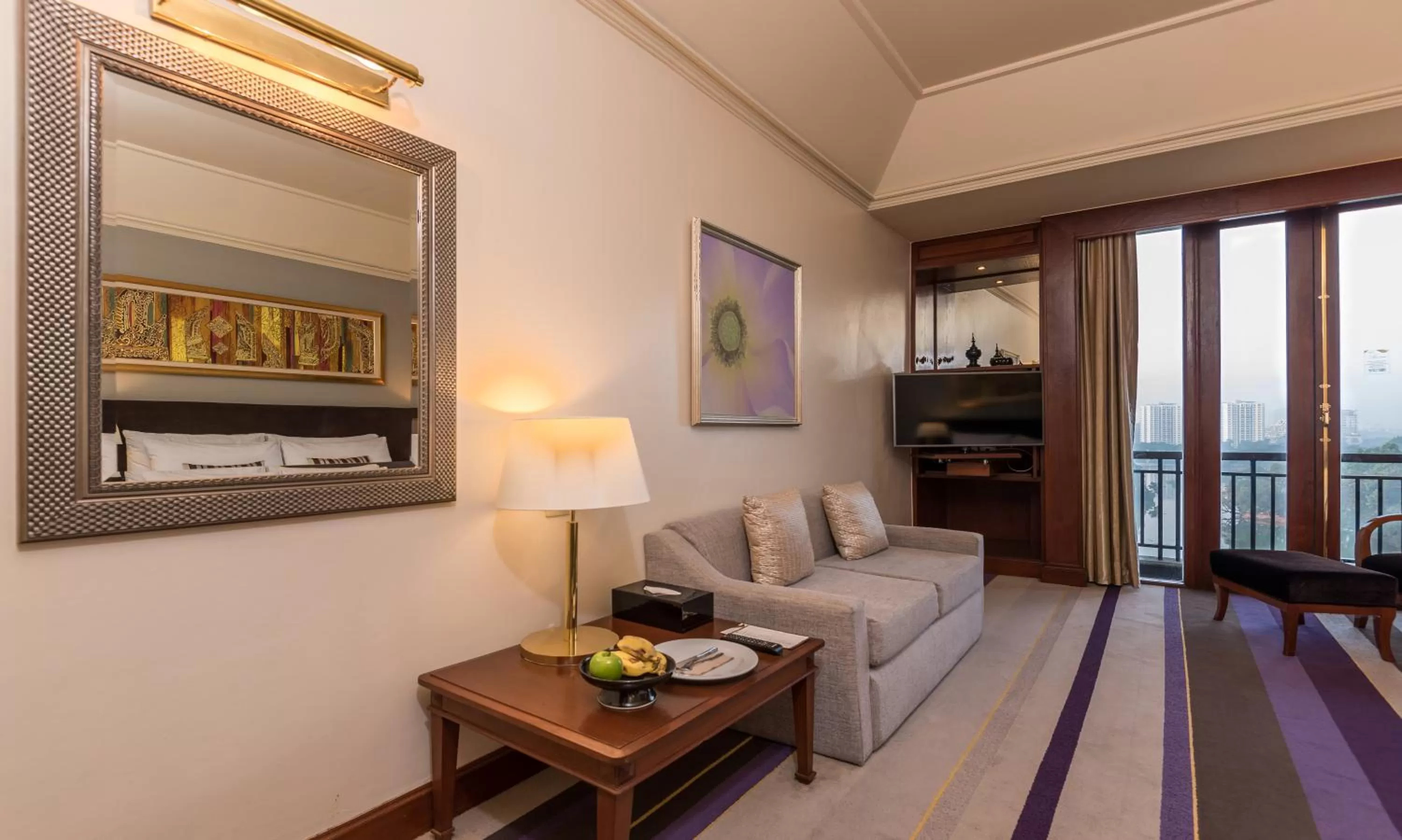 Seating area in Chatrium Hotel Royal Lake Yangon