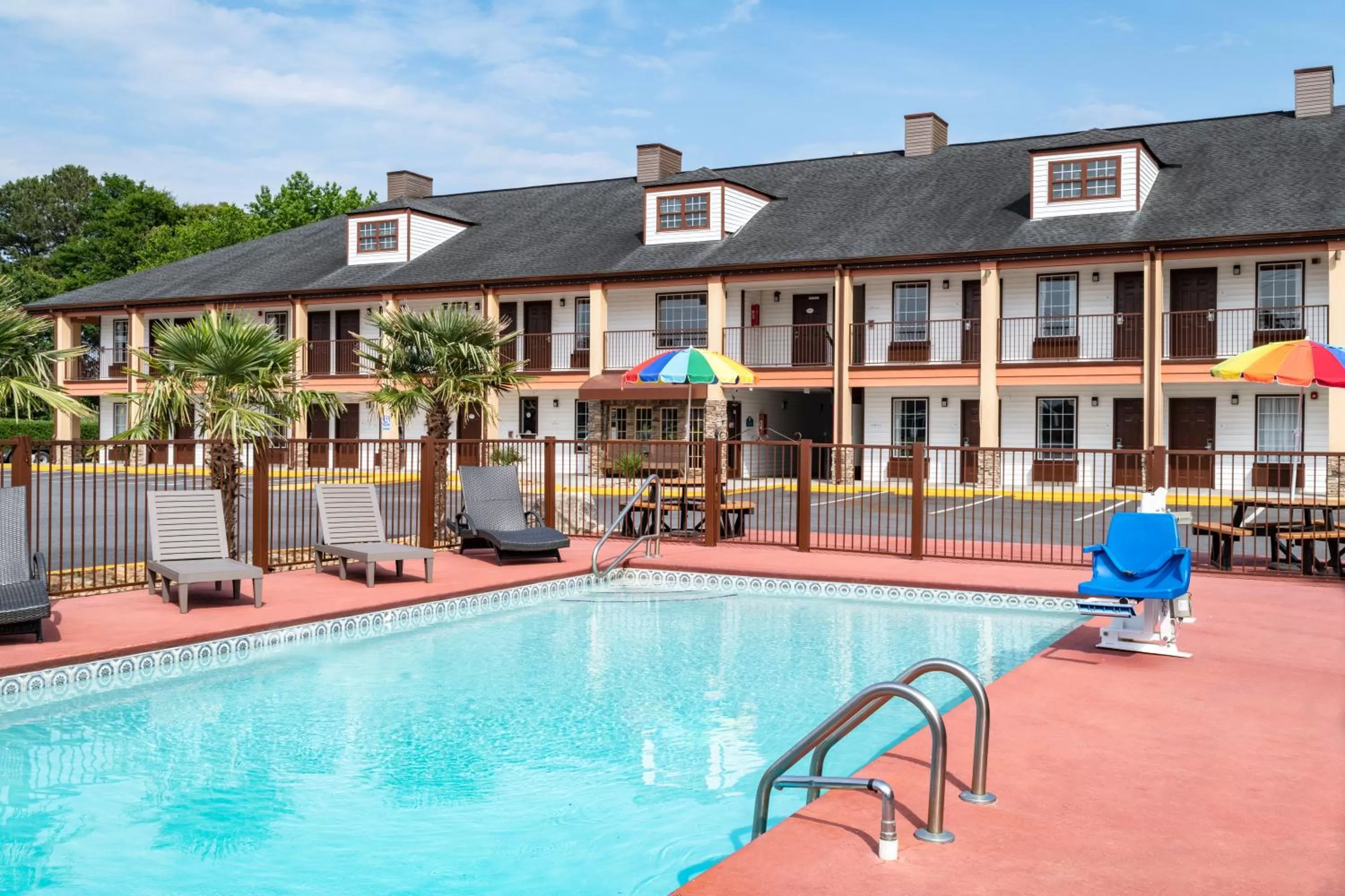 Pool view in Baymont by Wyndham Commerce GA Near Tanger Outlets Mall