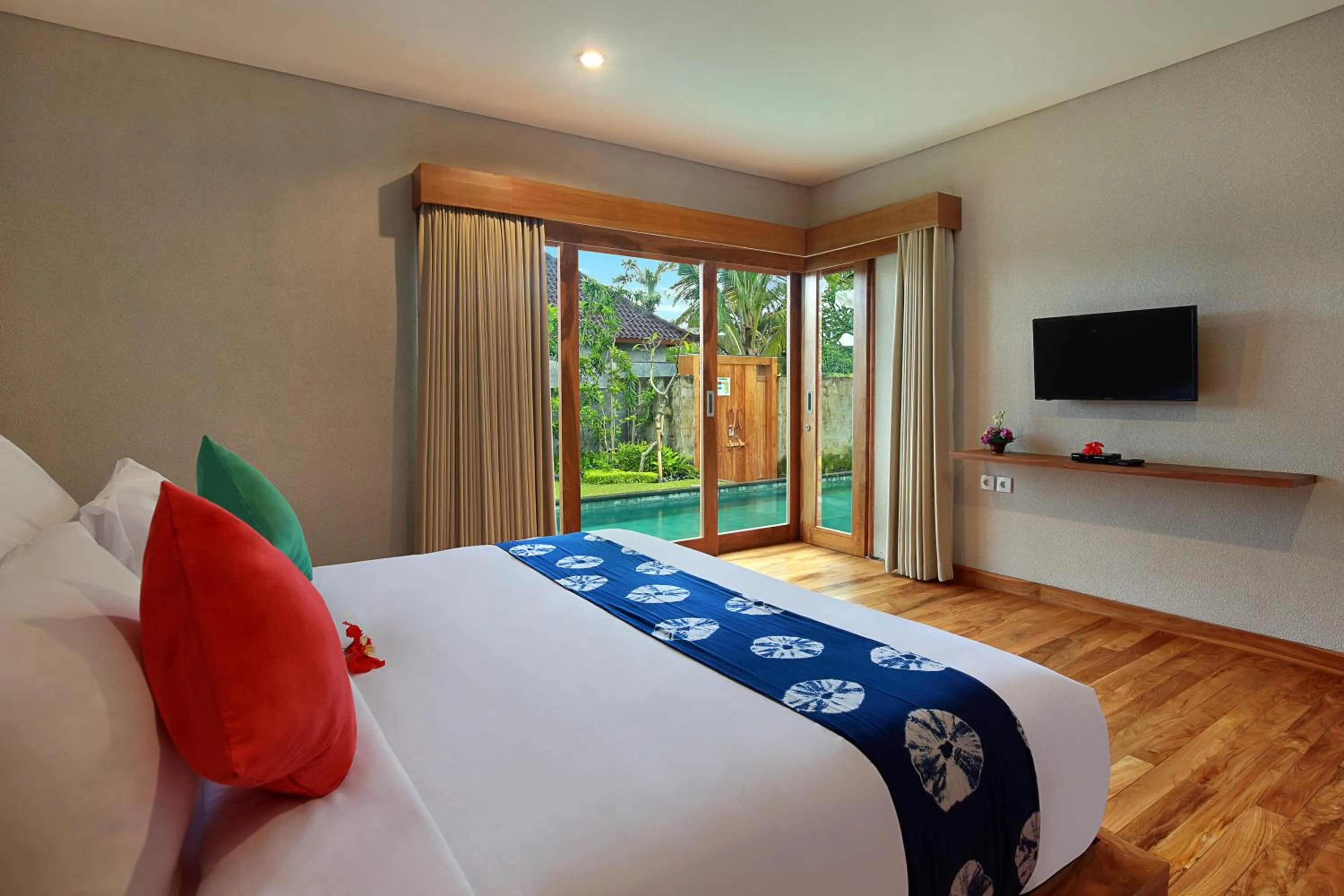 Bedroom, Bed in Sativa Villas Ubud with Private Pool
