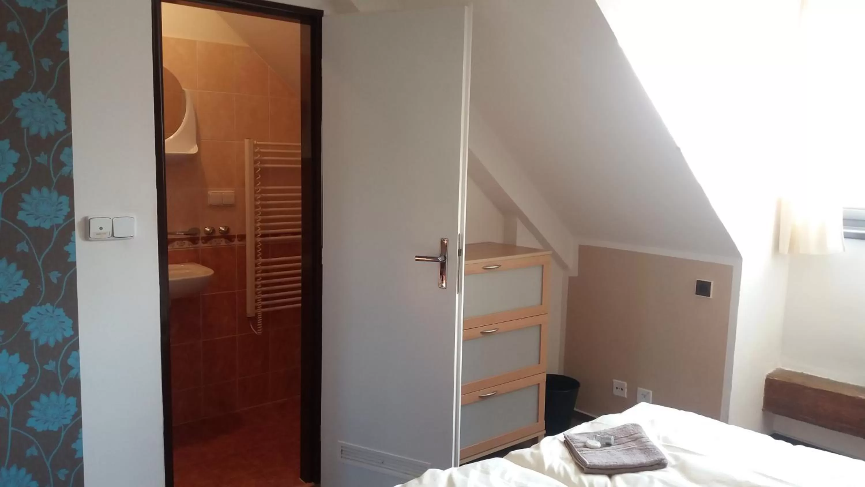 Bedroom, Bathroom in Hotel Veveří