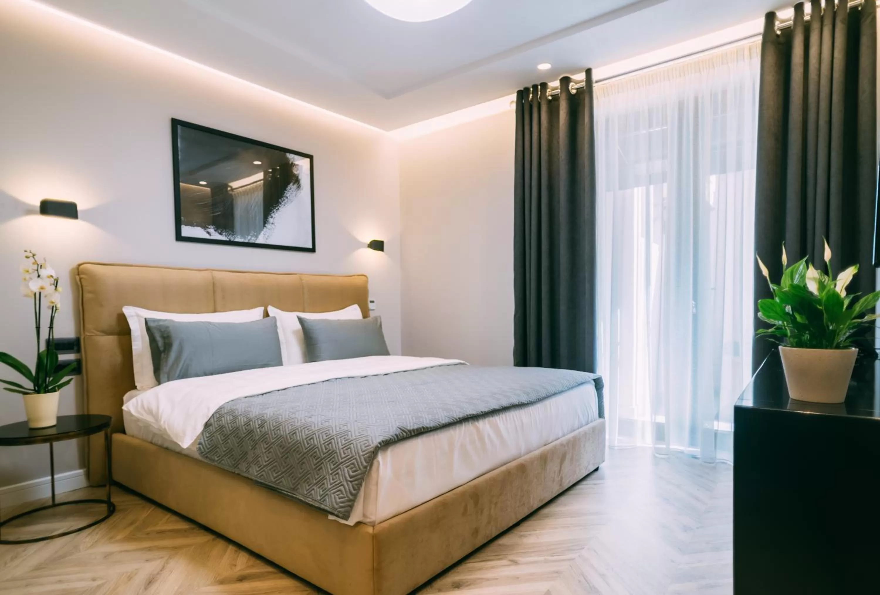 Bed in Hotel Stela Center