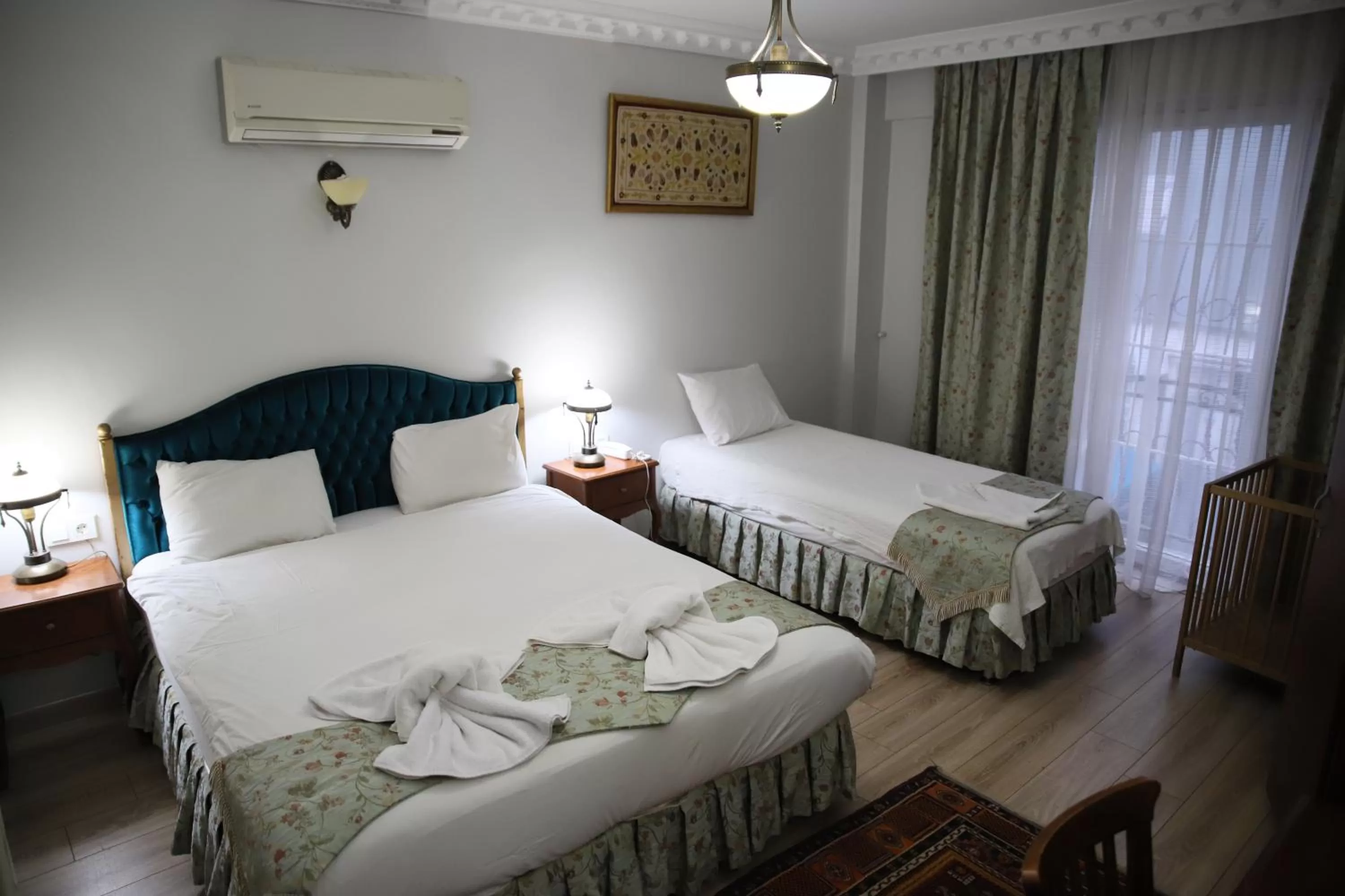 Bed in Basileus Hotel