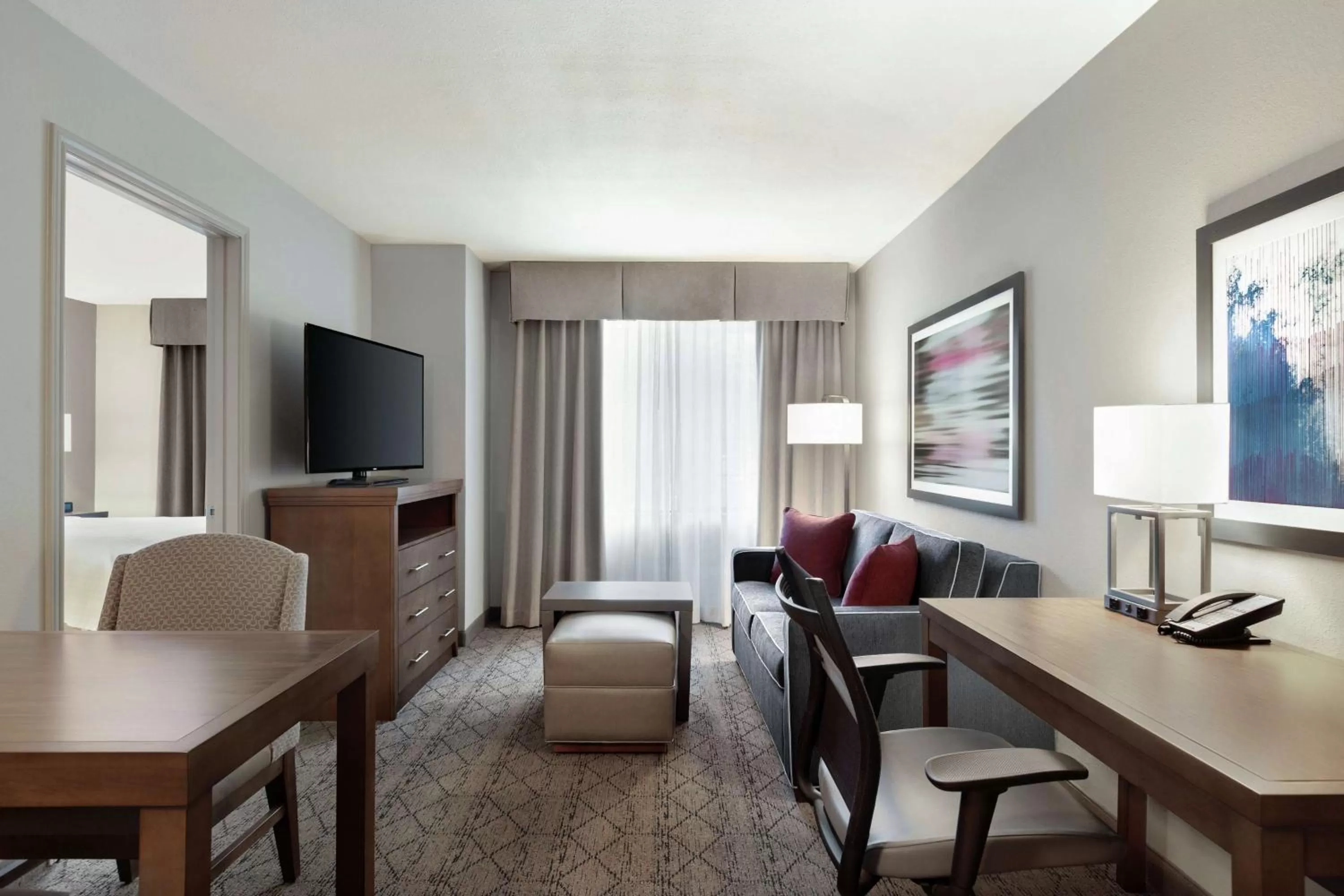 Living room in Homewood Suites by Hilton Portland Airport