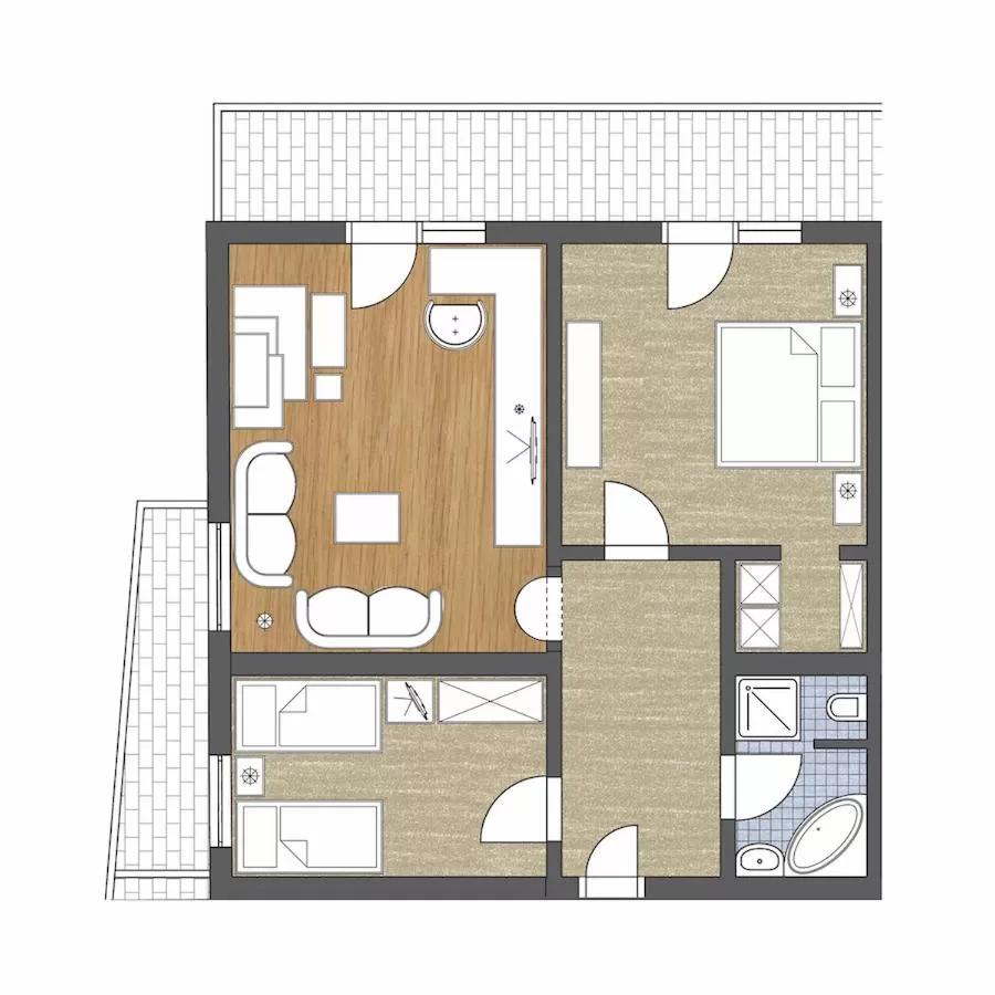 Photo of the whole room in Hotel Seelos