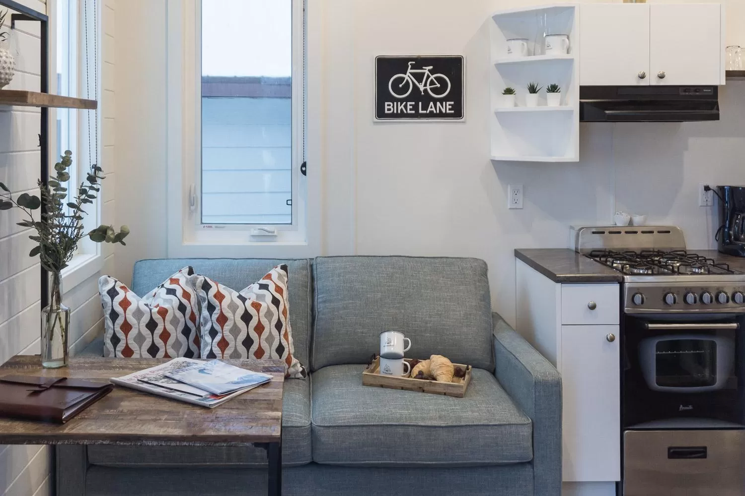 Living room in Tiny Homes by Snow Valley Lodging
