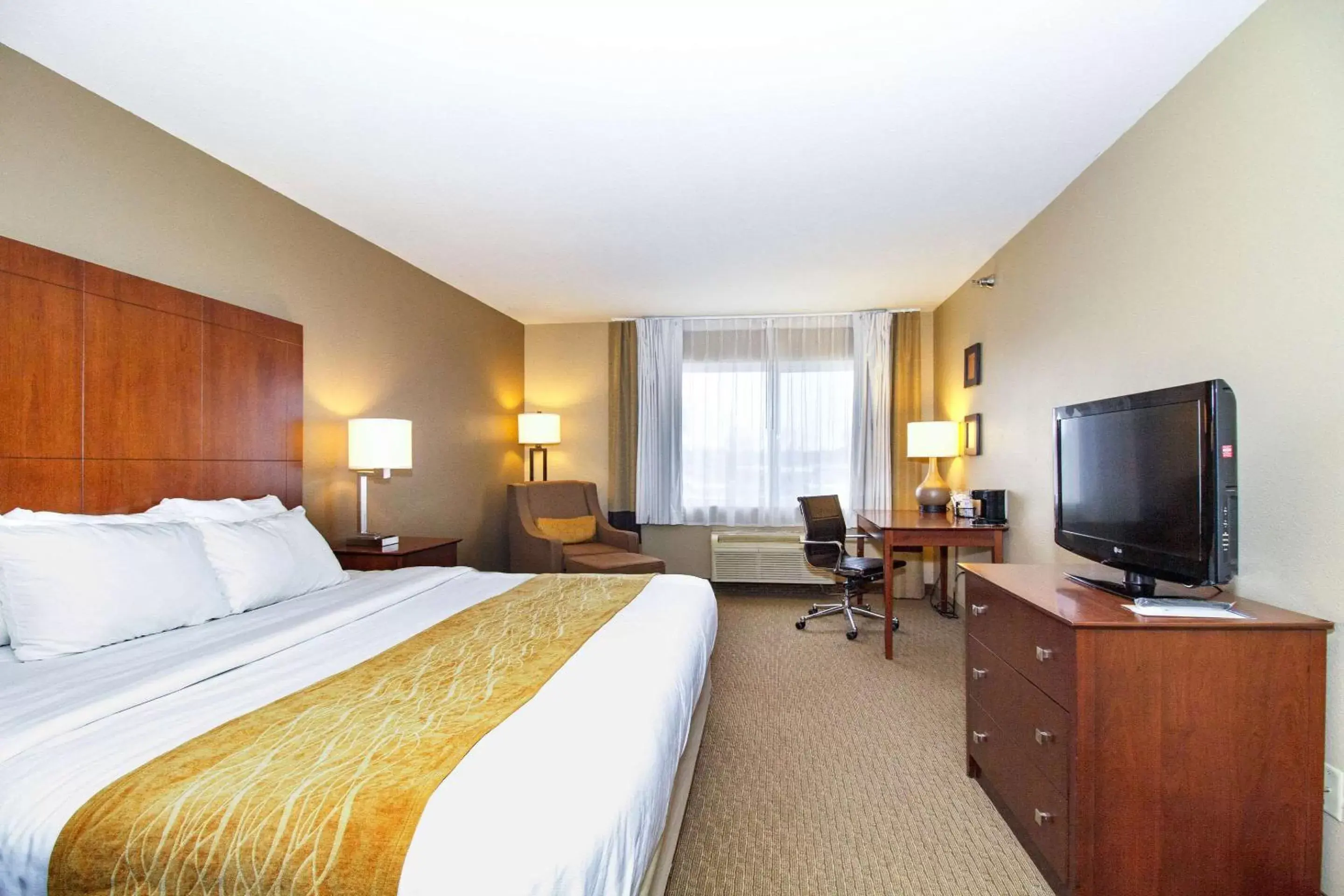 King Room with Roll-In Shower - Accessible/Non-Smoking in Comfort Inn & Suites East Moline near I-80 King Room with Roll-In Shower - Accessible/Non-Smoking in Comfort Inn & Suites East Moline near I-80