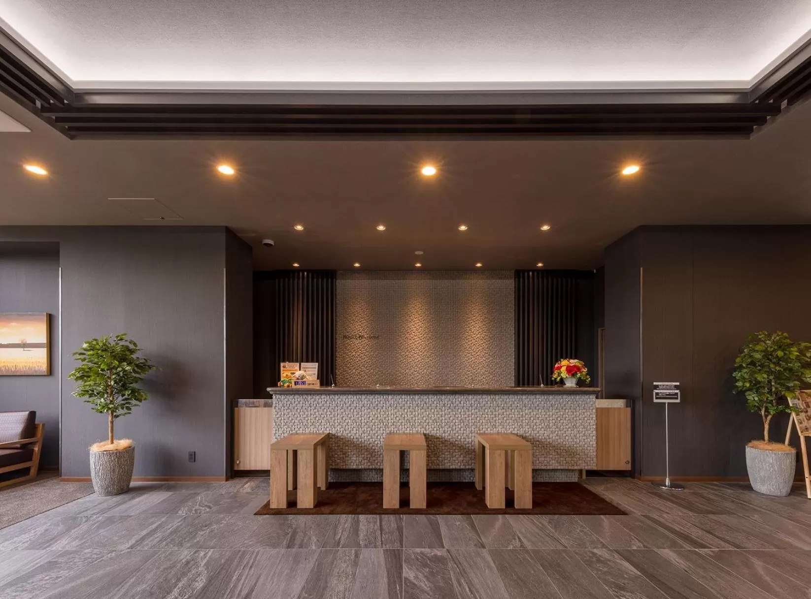 Lobby or reception in Hotel Route-Inn Kurashiki Mizushima