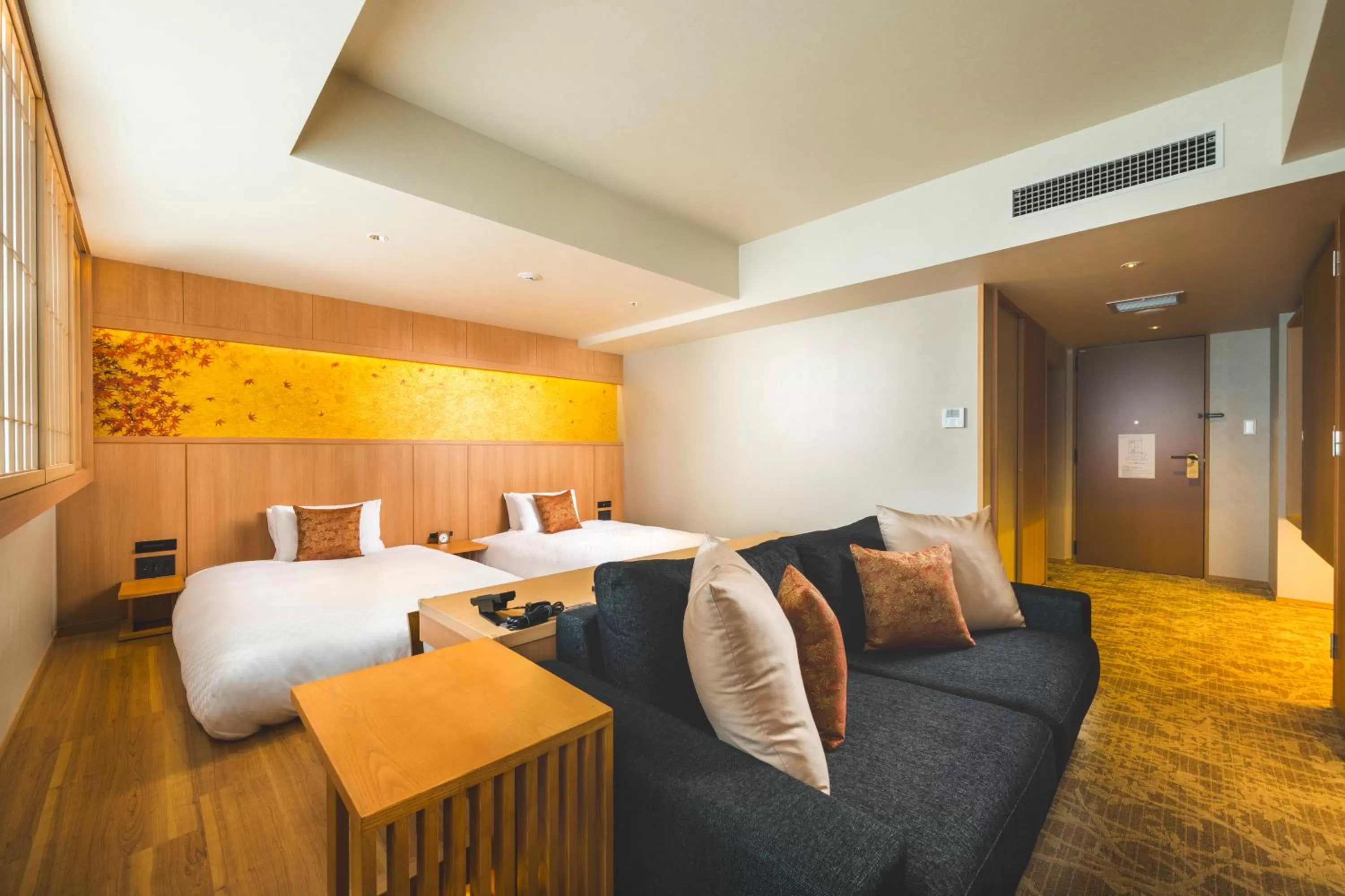Premier Room with Two Double Beds and Sofa Bed - Non-Smoking in KAYA Kyoto Nijo Castle, BW Signature Collection by Best Western