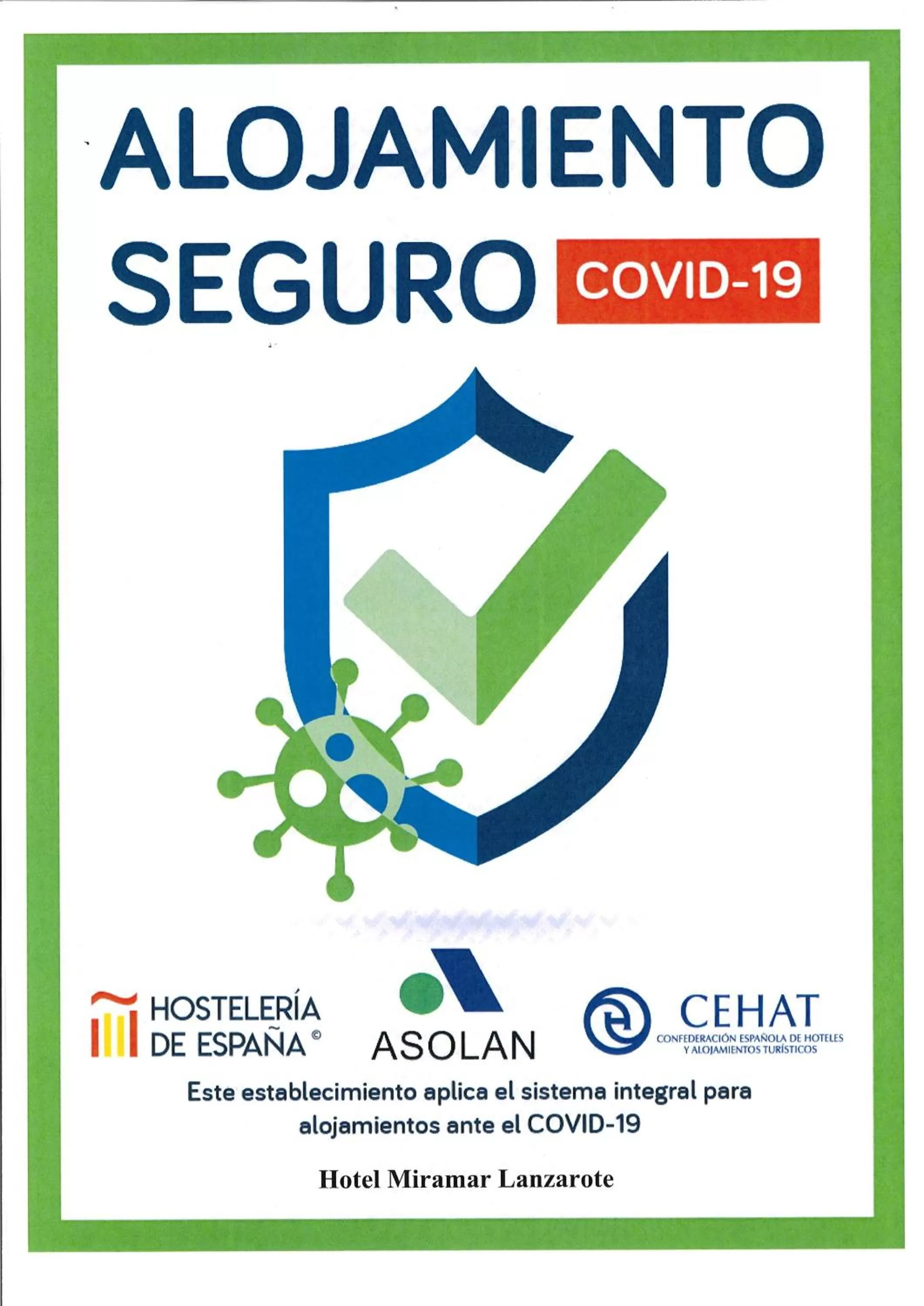 Logo/Certificate/Sign in Hotel Miramar