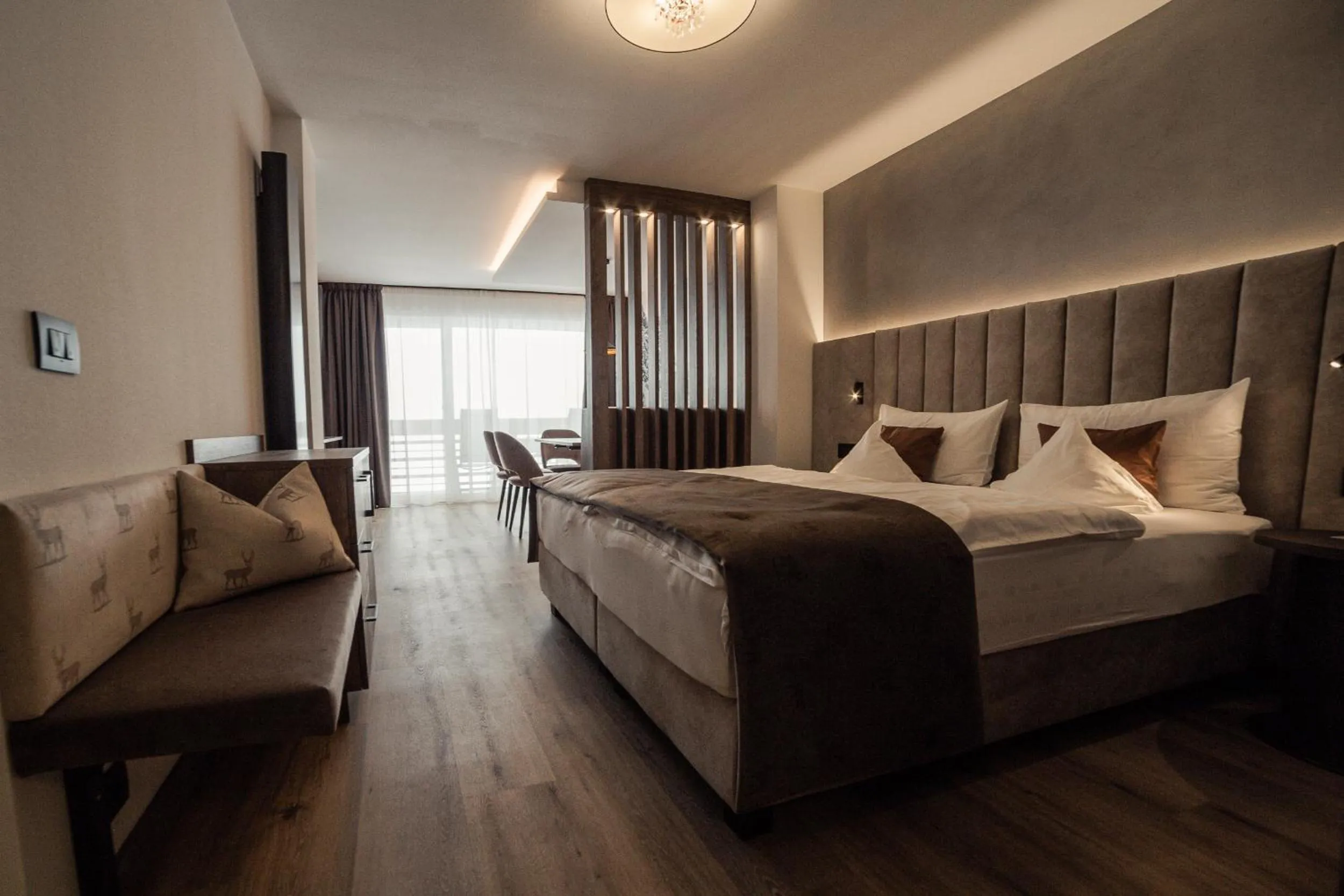 Bed in Freina Mountain Lifestyle Hotel
