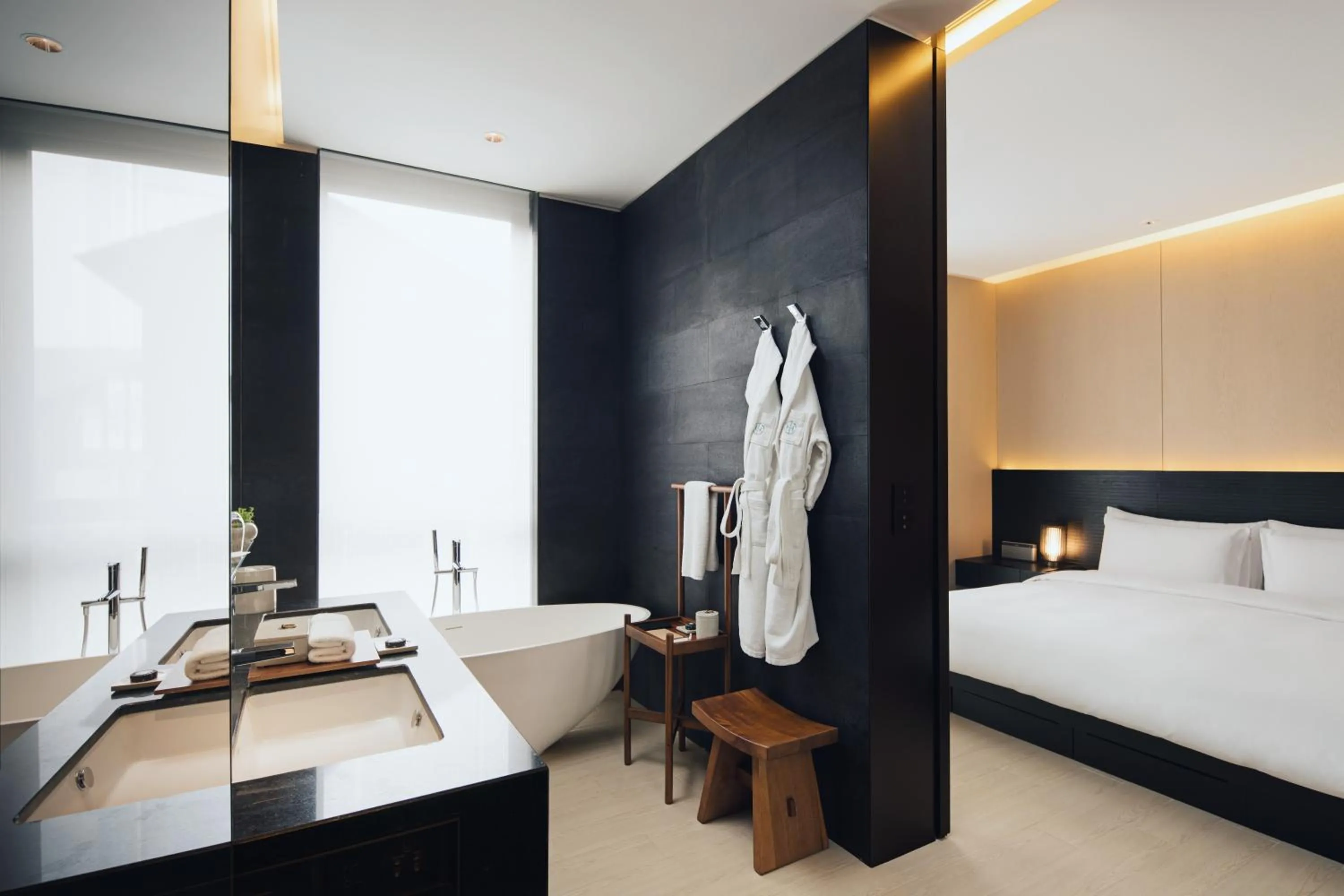 Bathroom, Bed in Upper House Chengdu