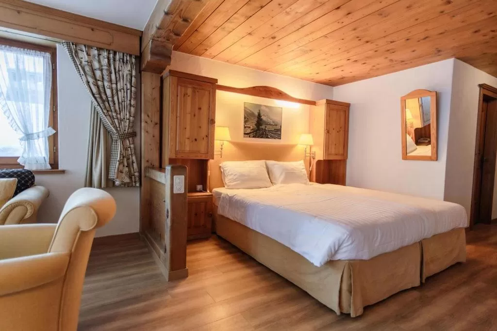 Bed in Hotel Steinbock