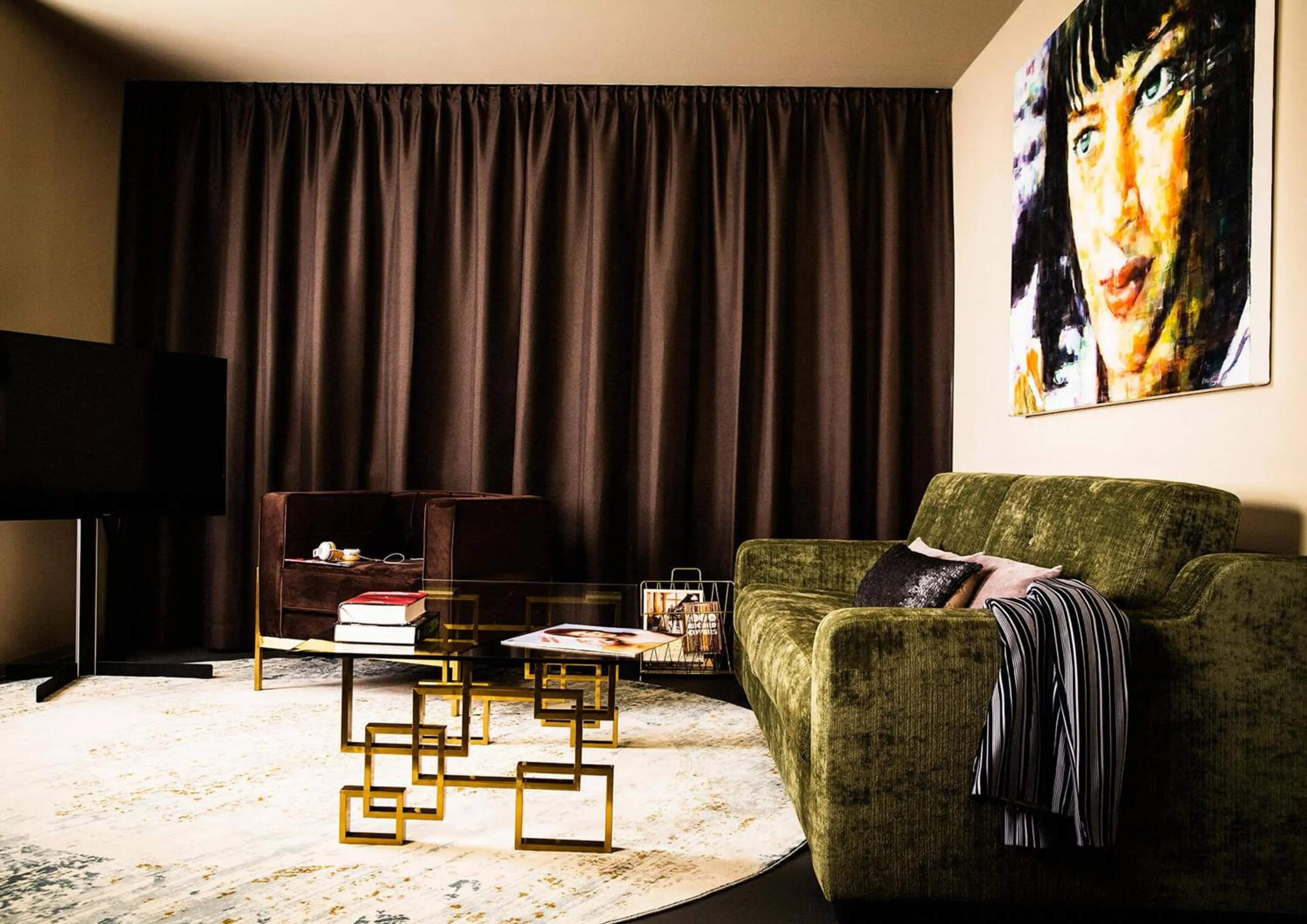 Living room in JAMS Music Hotel Munich