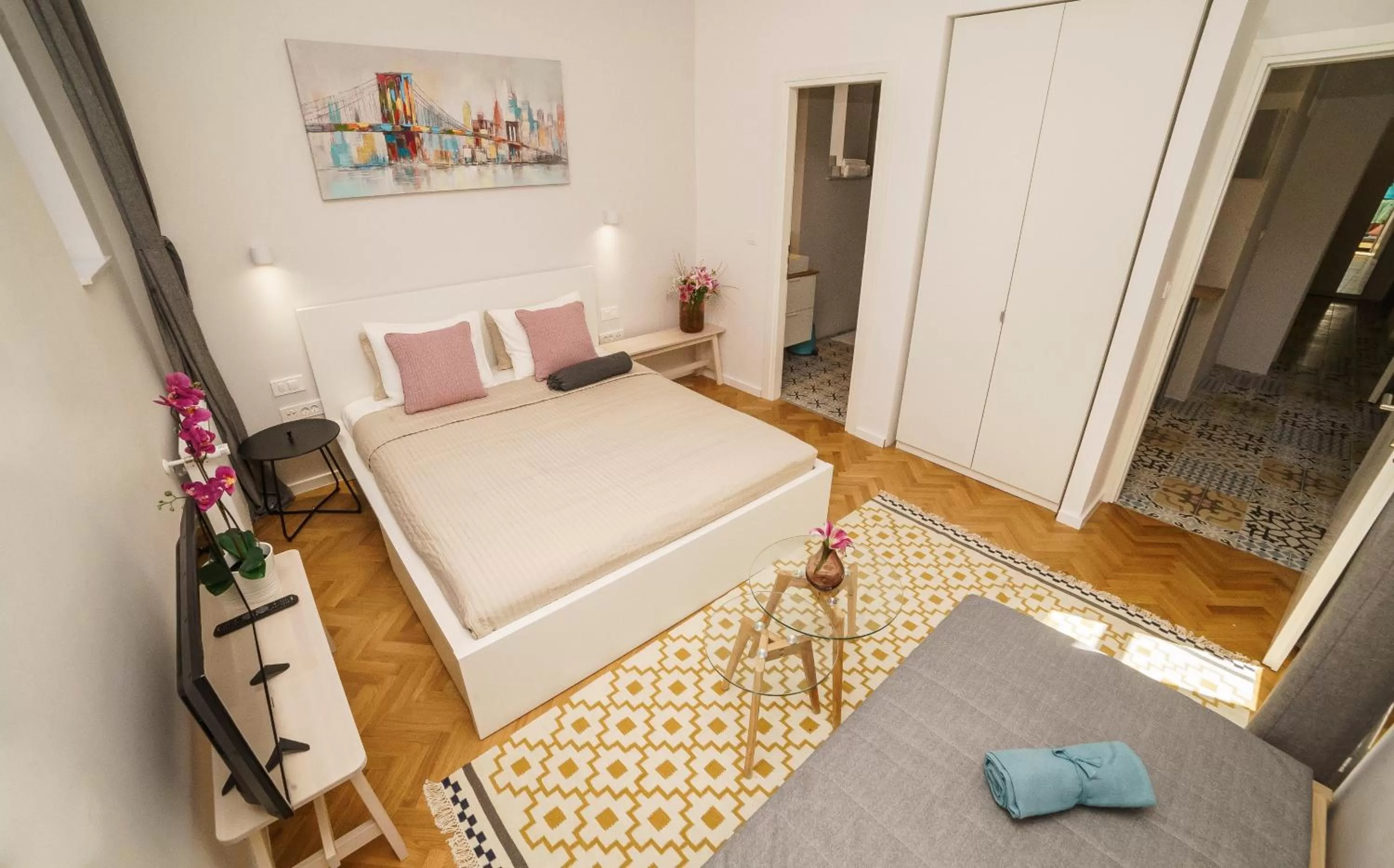 Bedroom, Bed in Doma Zagreb Aparthotel