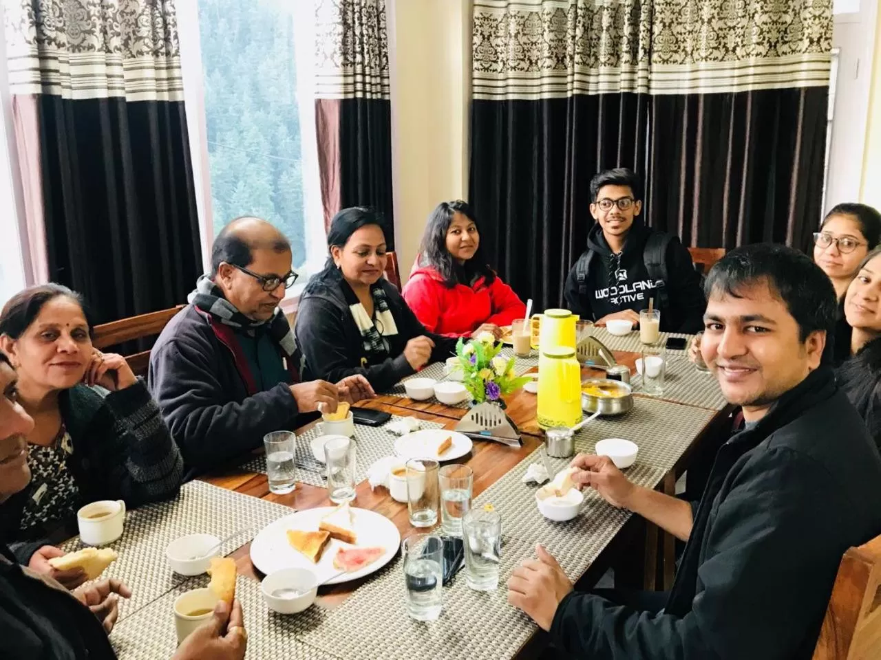 Asian breakfast in Sai Cottage Shimla