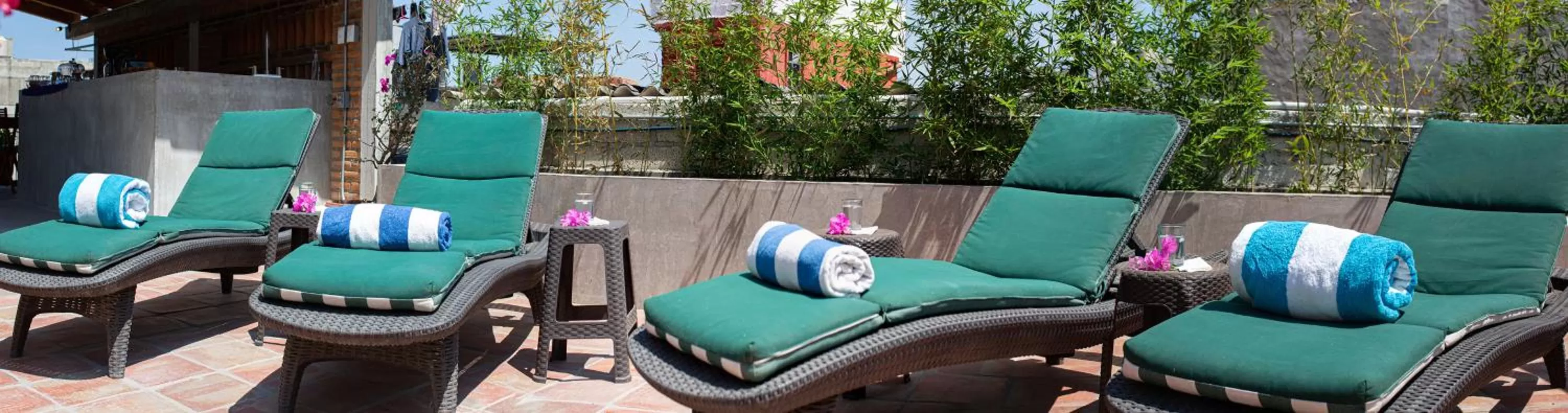 sunbed in Casitas Miramar Puerto Vallarta Malecón