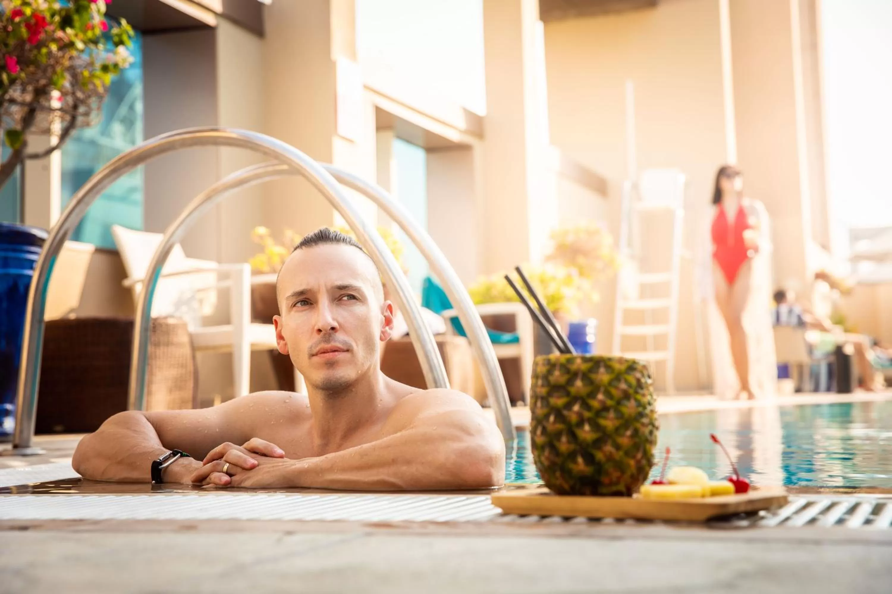 Pool view in Pullman Dubai Jumeirah Lakes Towers