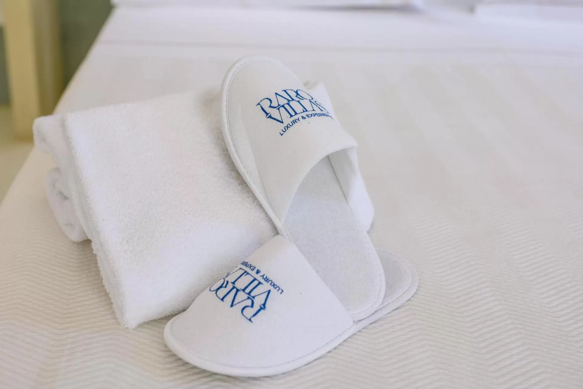 towels, Property Logo/Sign in Vico Bianco Raro Villas Smart Rooms Collection
