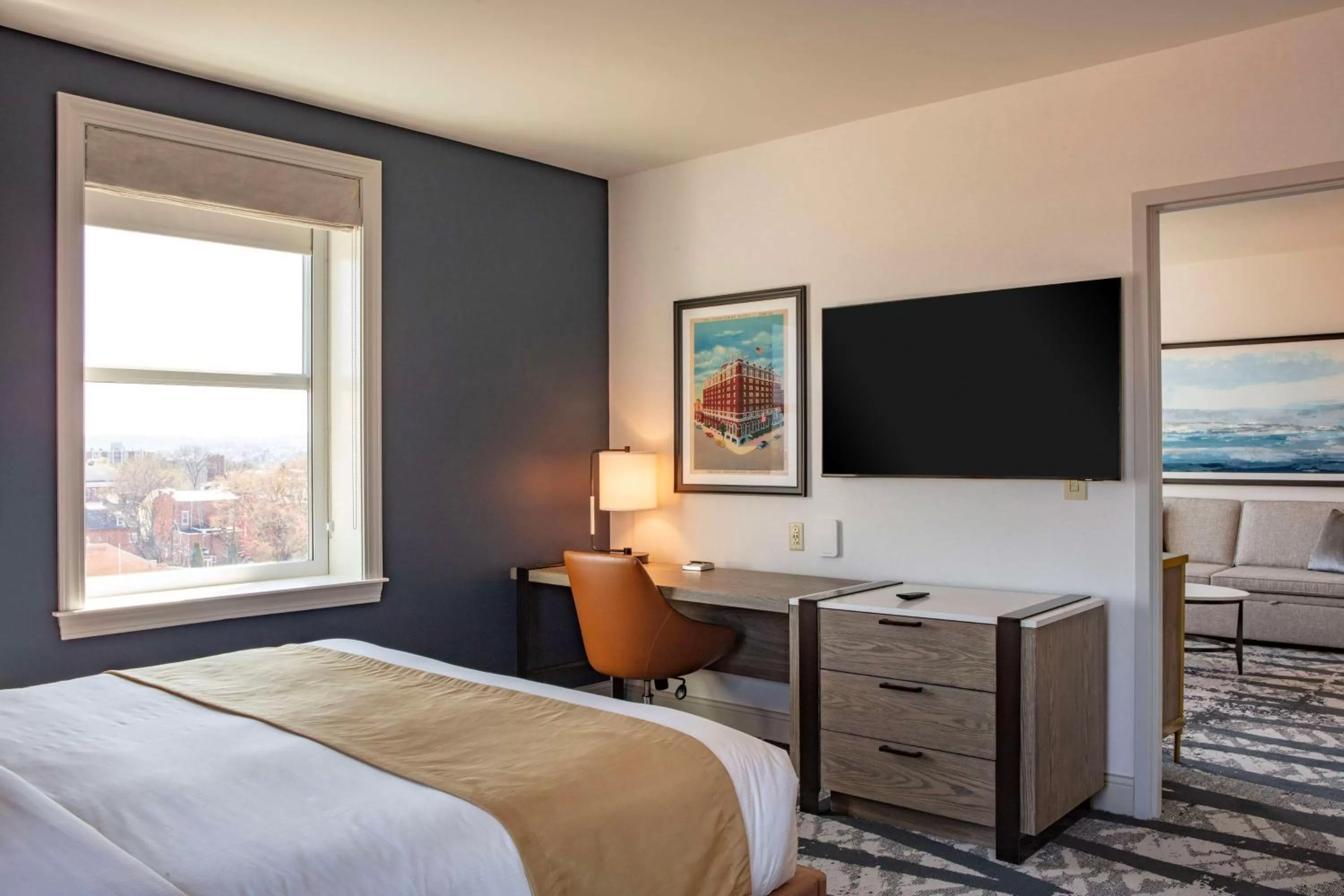 Bedroom, Bed in The Yorktowne Hotel, Tapestry Collection by Hilton