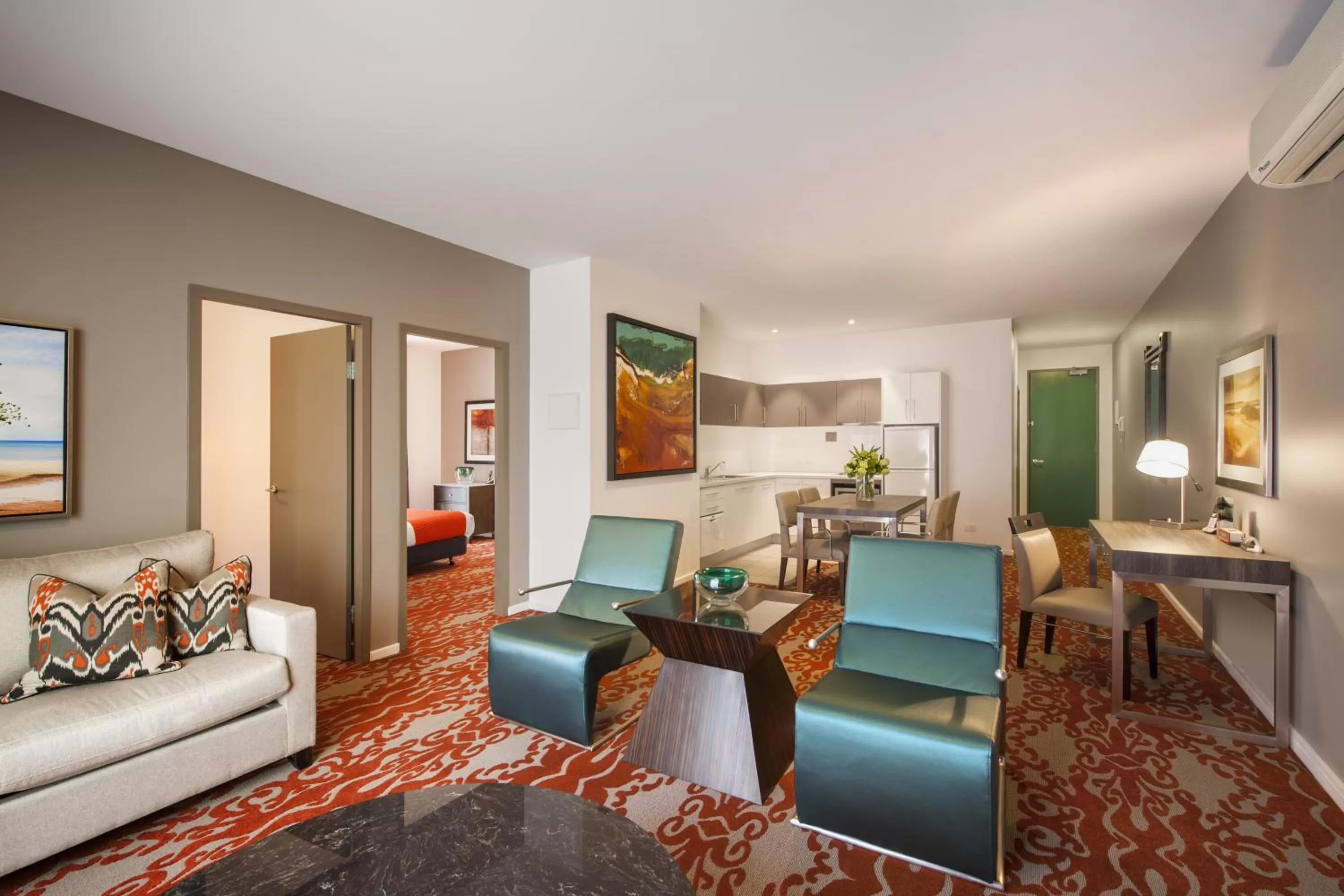 Living room in Miller Apartments