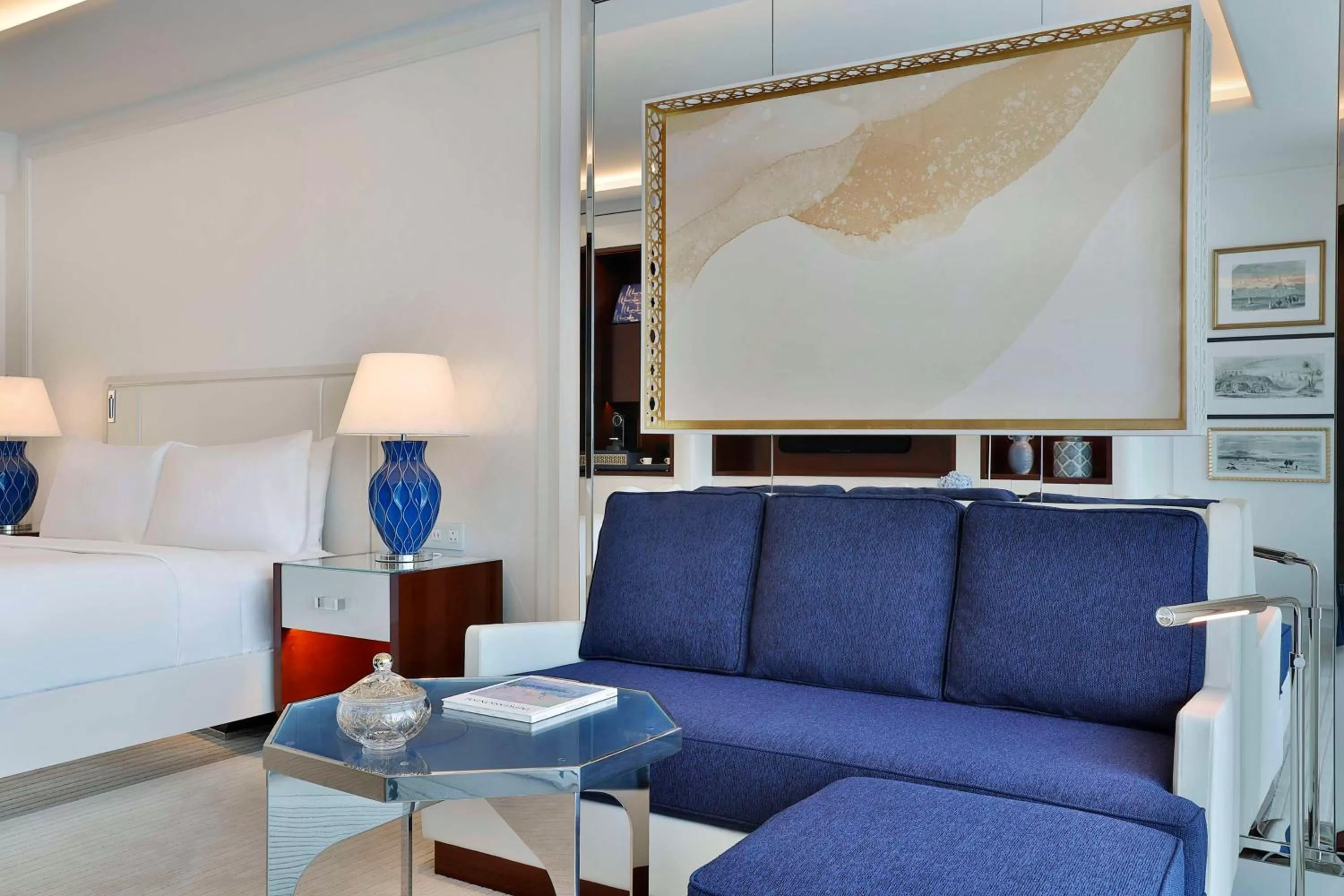 Living room, Bed in Waldorf Astoria Doha Lusail