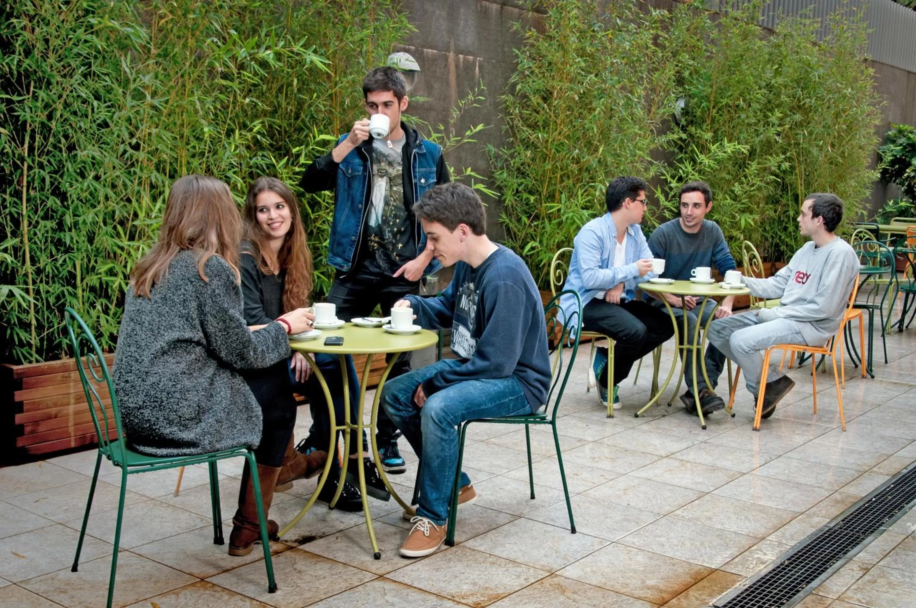 People in Barcelona Pere Tarrés Youth Hostel