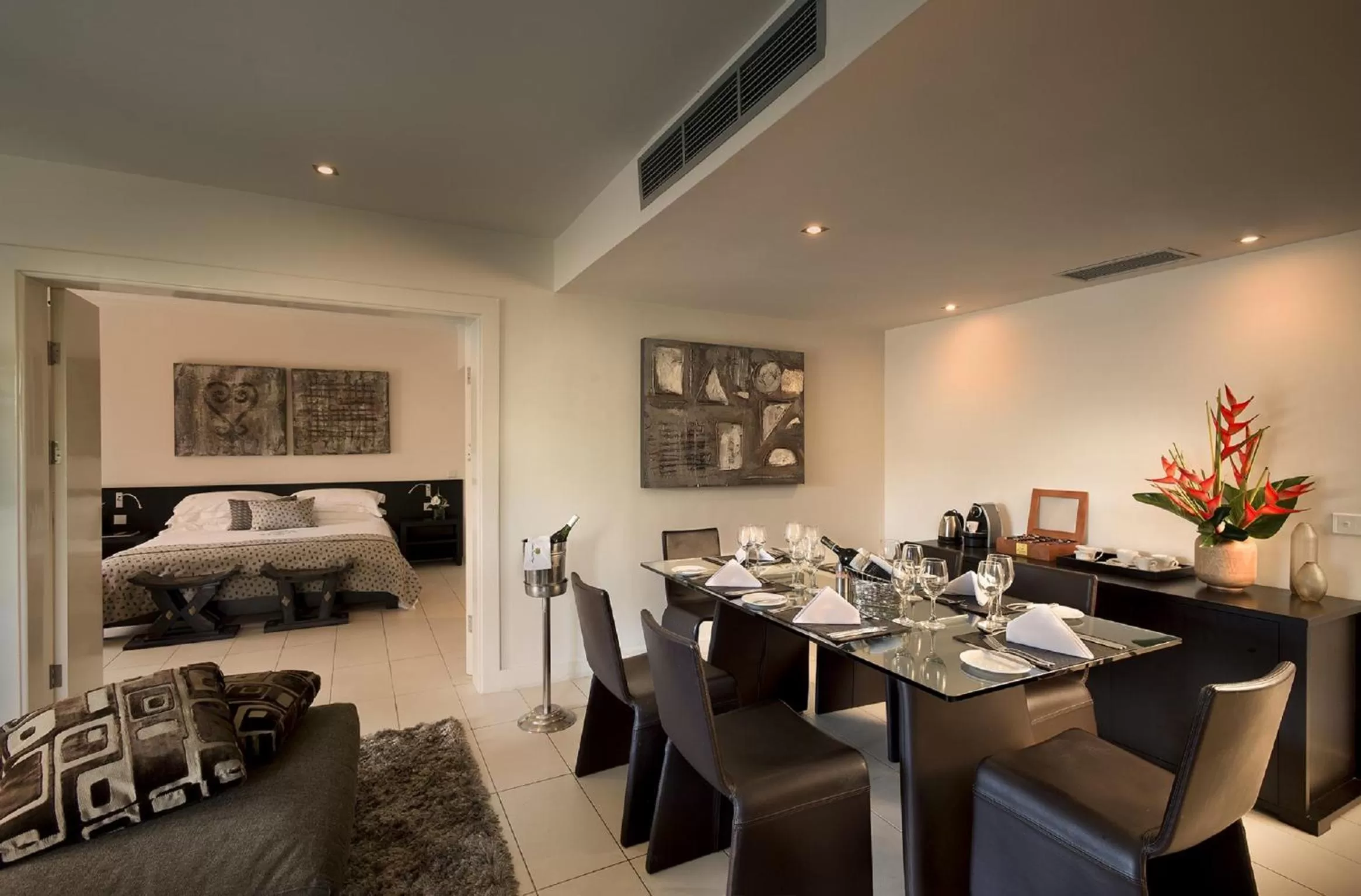 Bed in Labadi Beach Hotel