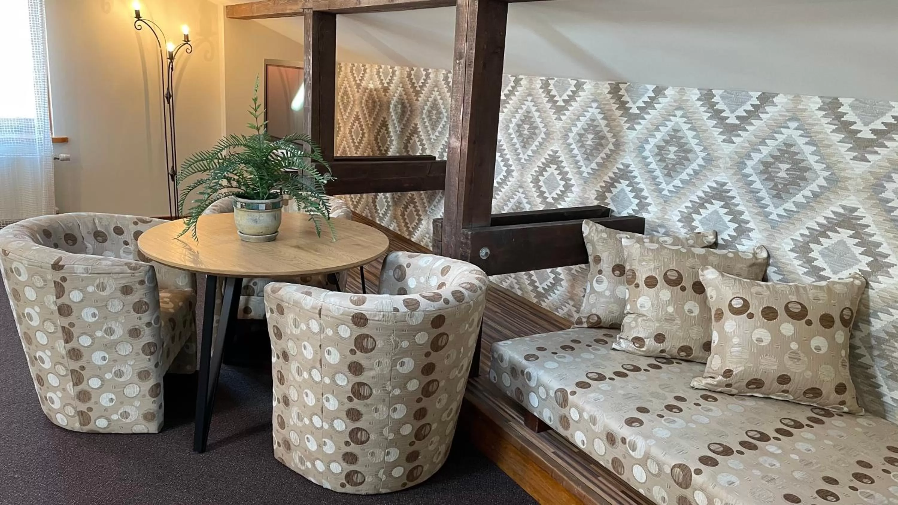 Seating area in Hotel Vilhelmine