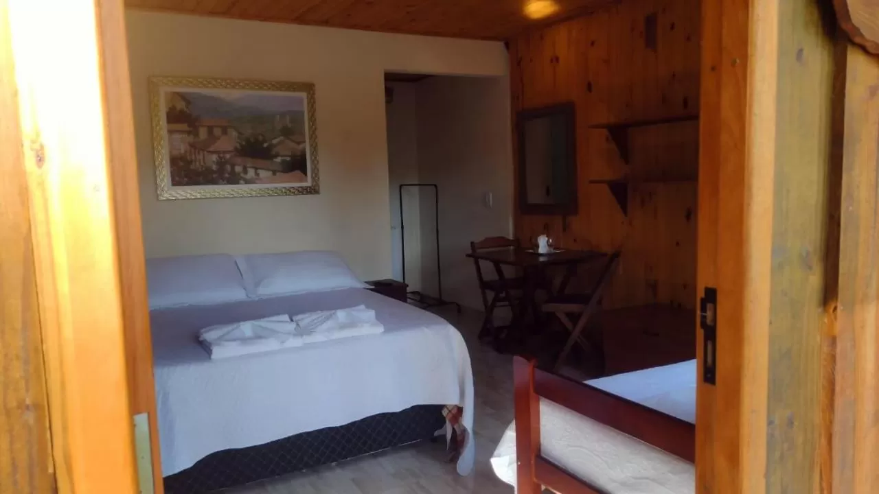 Bed in Pousada São Miguel