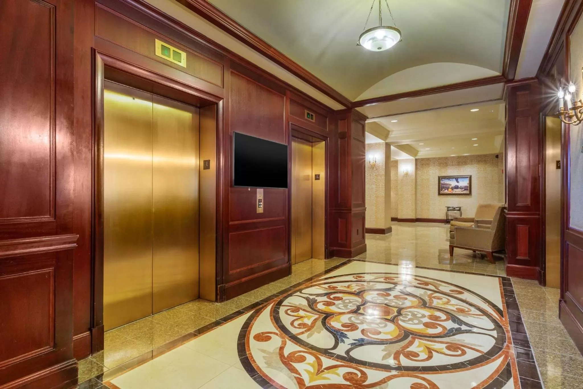 Decorative detail in Omni New Haven Hotel at Yale