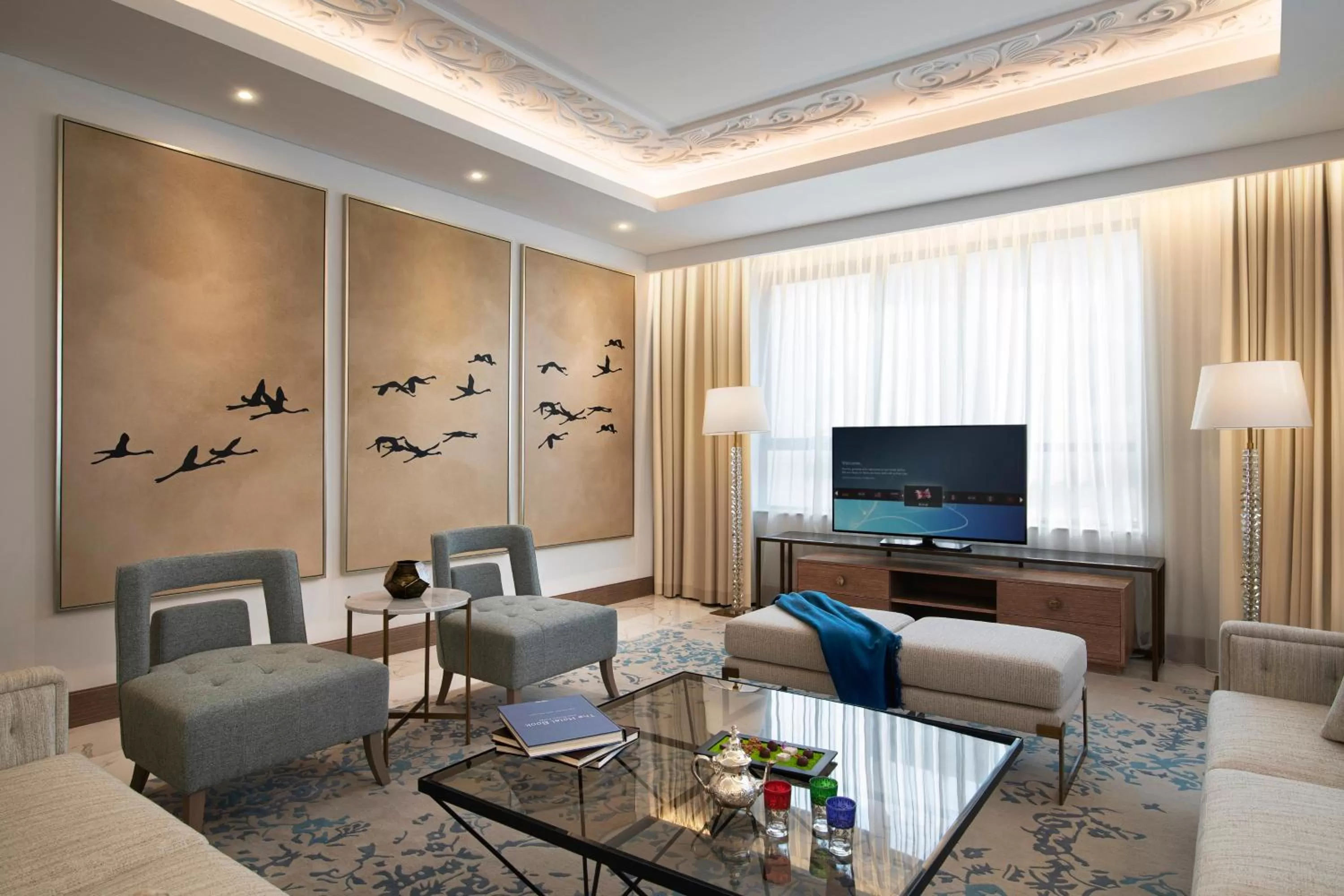 Living room in Al Jaddaf Rotana Dubai