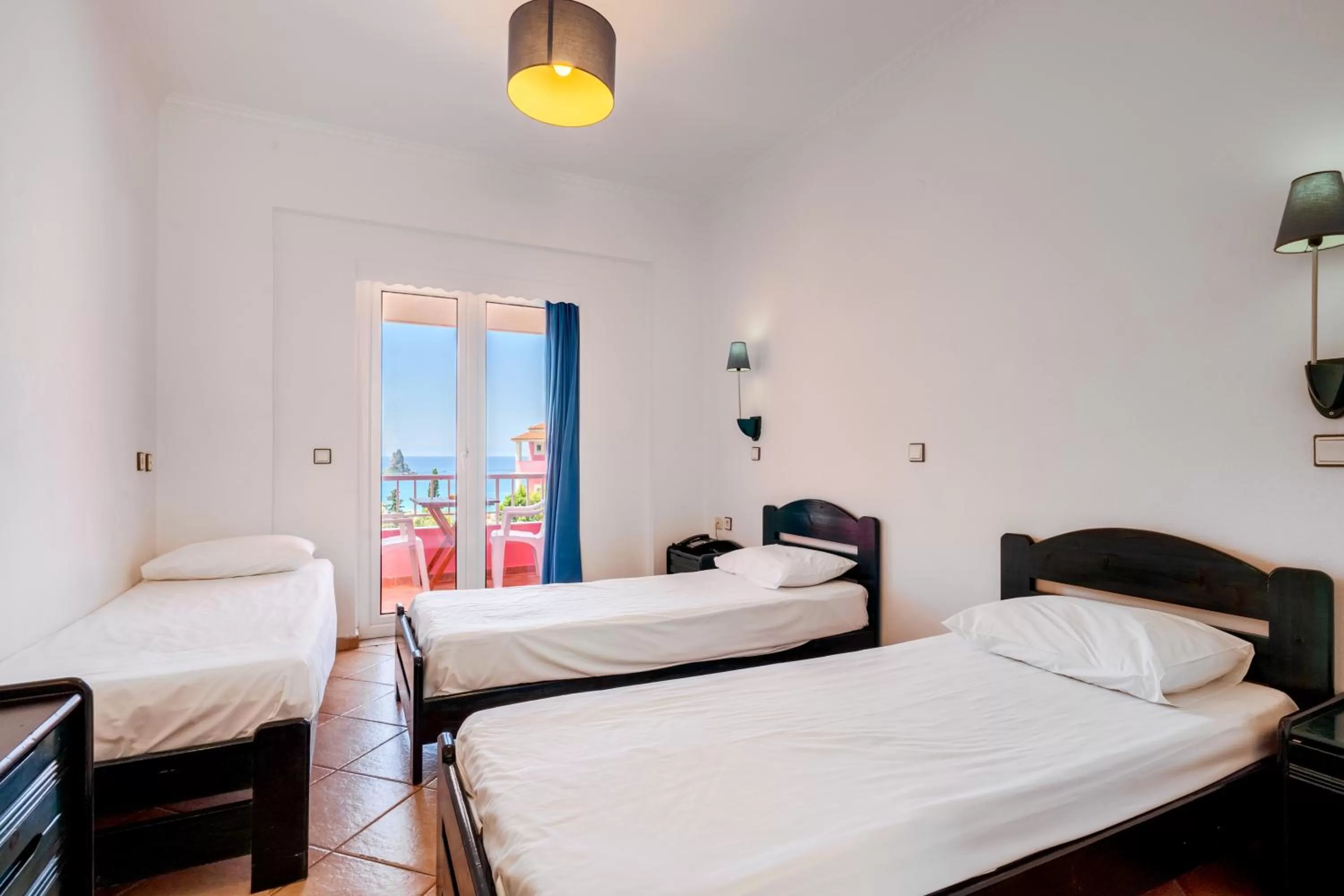 Bed in Pink Palace Beach Resort