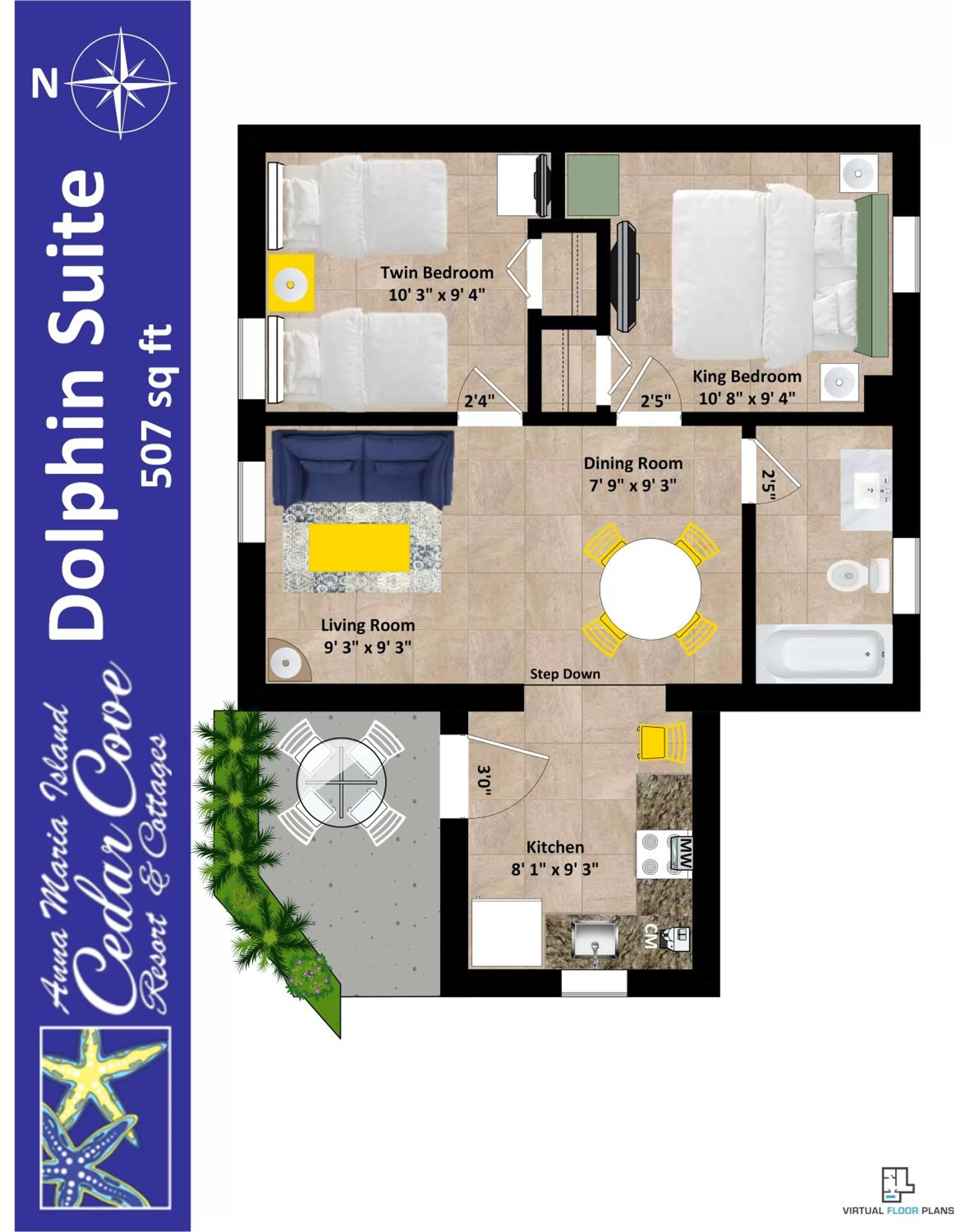 Floor plan in Cedar Cove Resort & Cottages