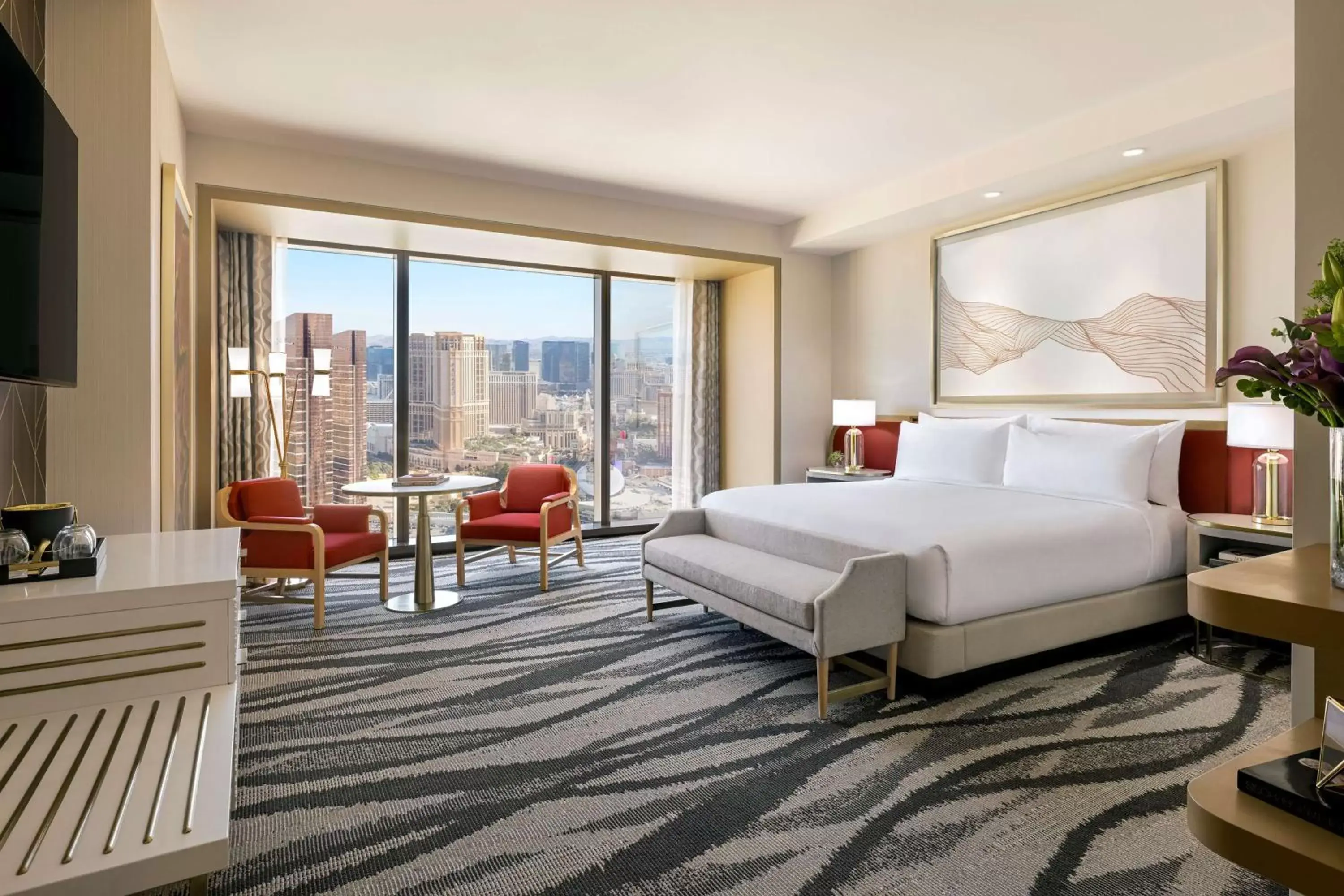 Premium King Room with Strip View in Conrad Las Vegas At Resorts World Premium King Room with Strip View in Conrad Las Vegas At Resorts World