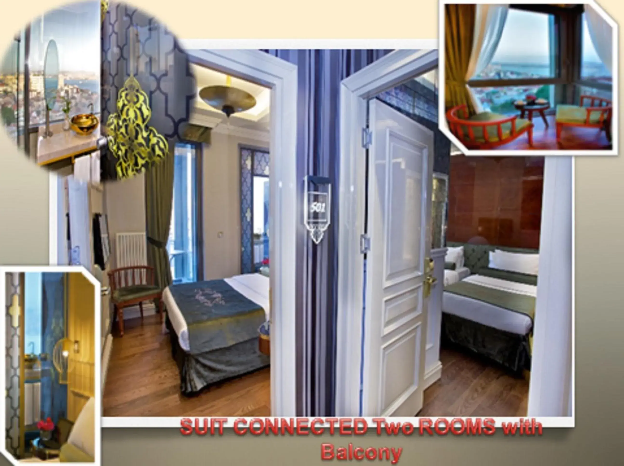 Suit Family Connection Bosphorus view room in Taksim Star Hotel Suit Family Connection Bosphorus view room in Taksim Star Hotel