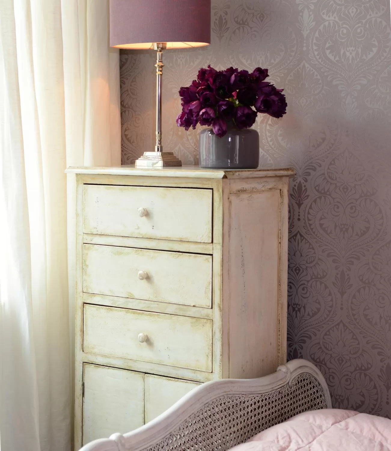 Decorative detail, Bed in Hotel No. 11