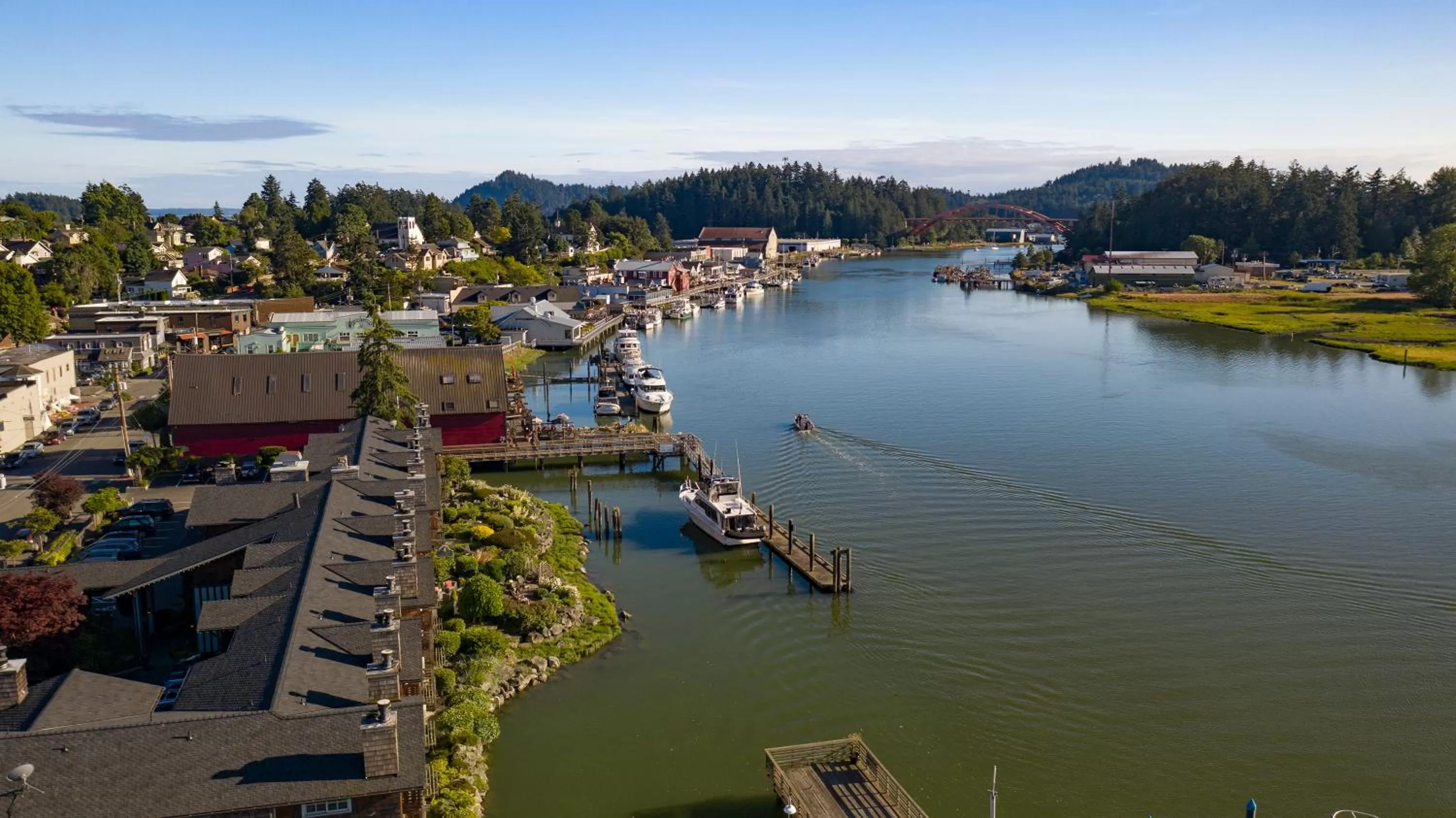 Bird's-eye View in La Conner Channel Lodge
