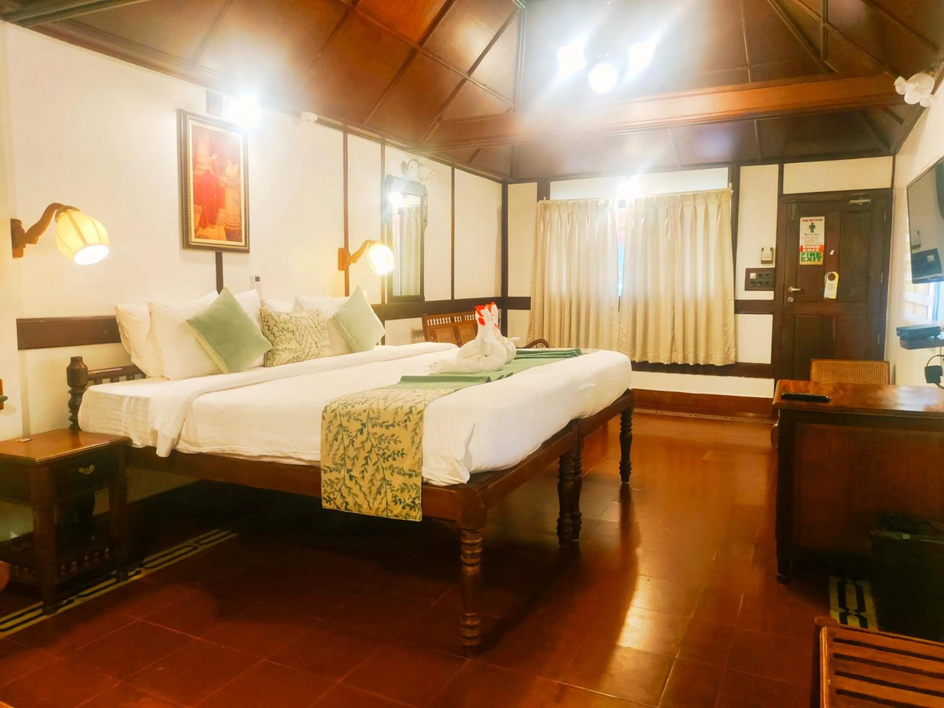 Bedroom, Bed in The Travancore Heritage Beach Resort