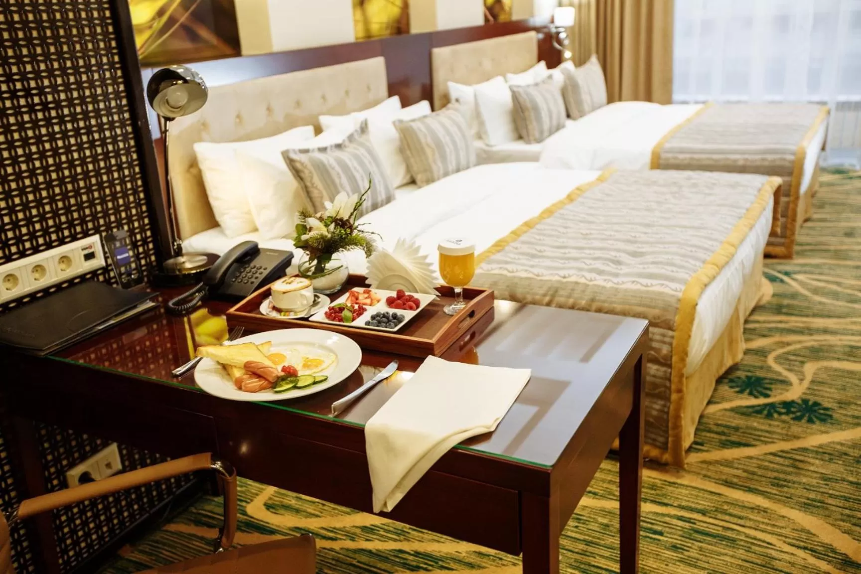 Bed in Hotel Kazzhol Almaty