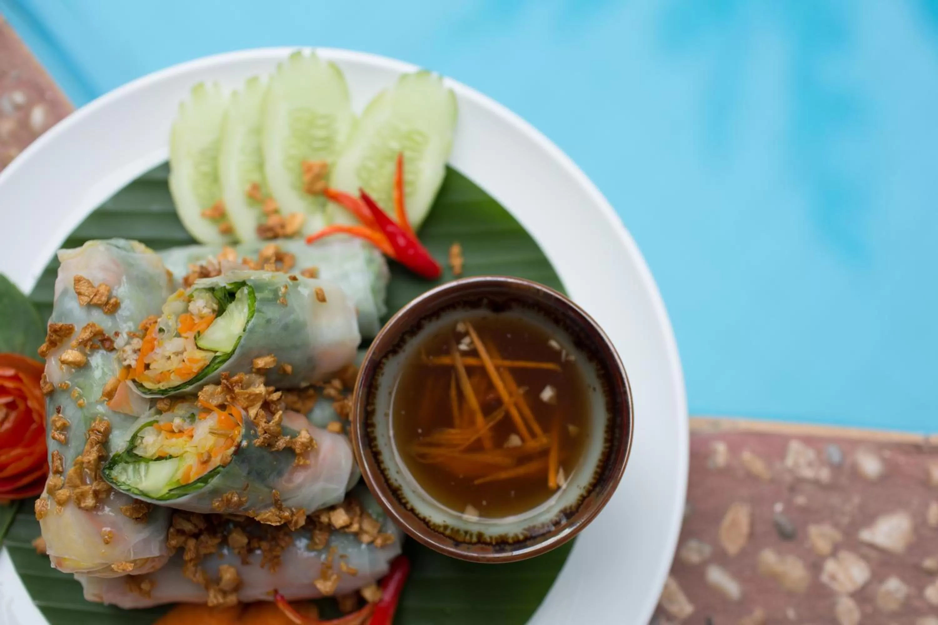Food close-up in La Villa du Bonheur