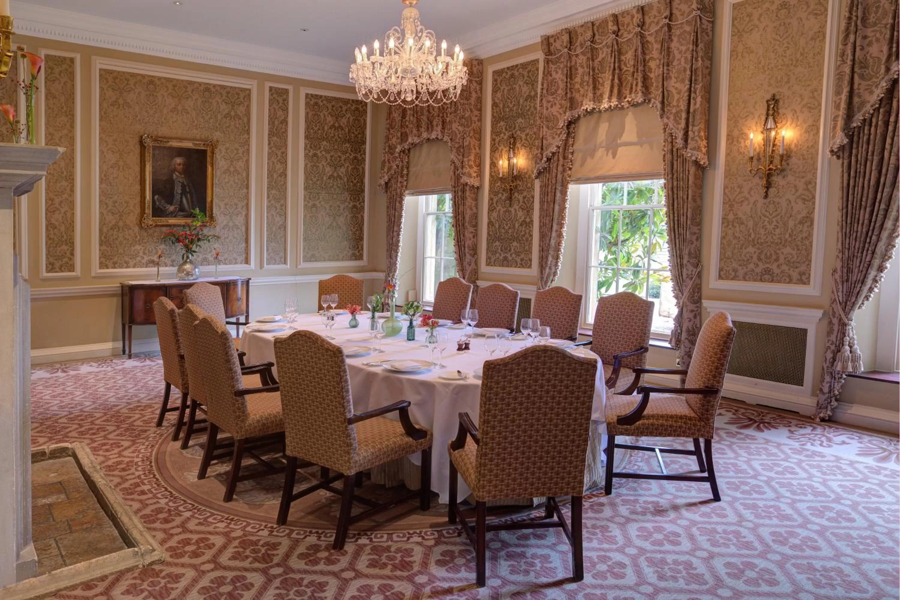 Dining area in Lucknam Park, Emblems Collection