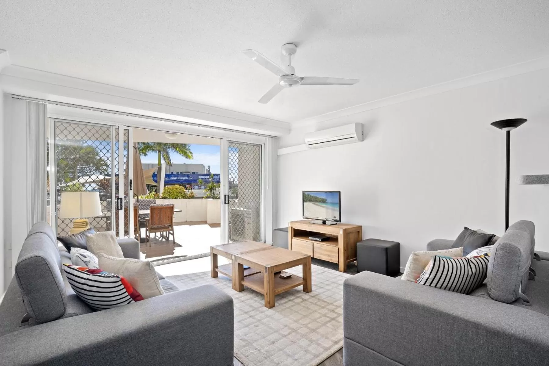 Living room in Kirra Palms Holiday Apartments