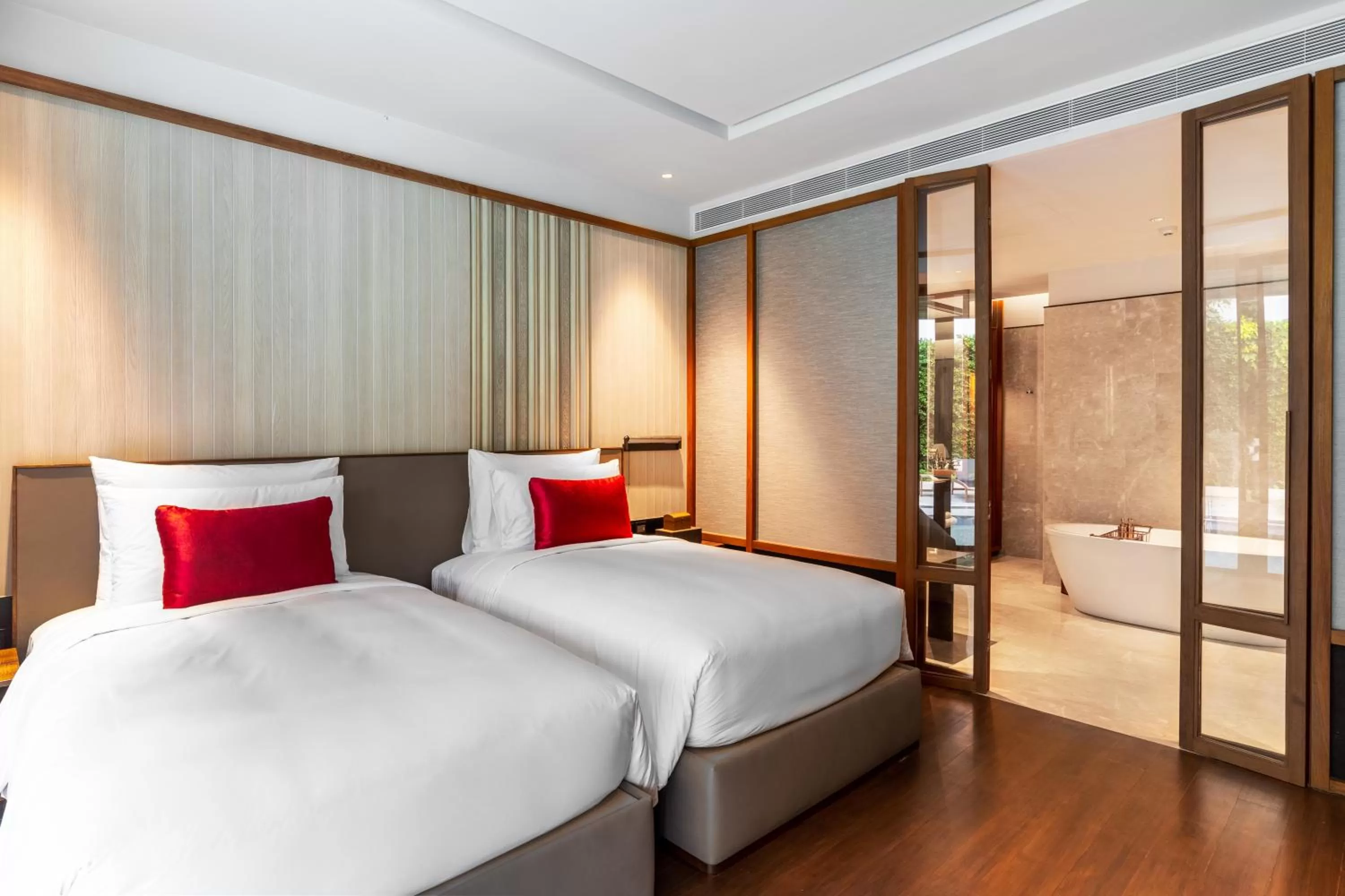 Bed in Villa Deva Resort & Hotel Bangkok