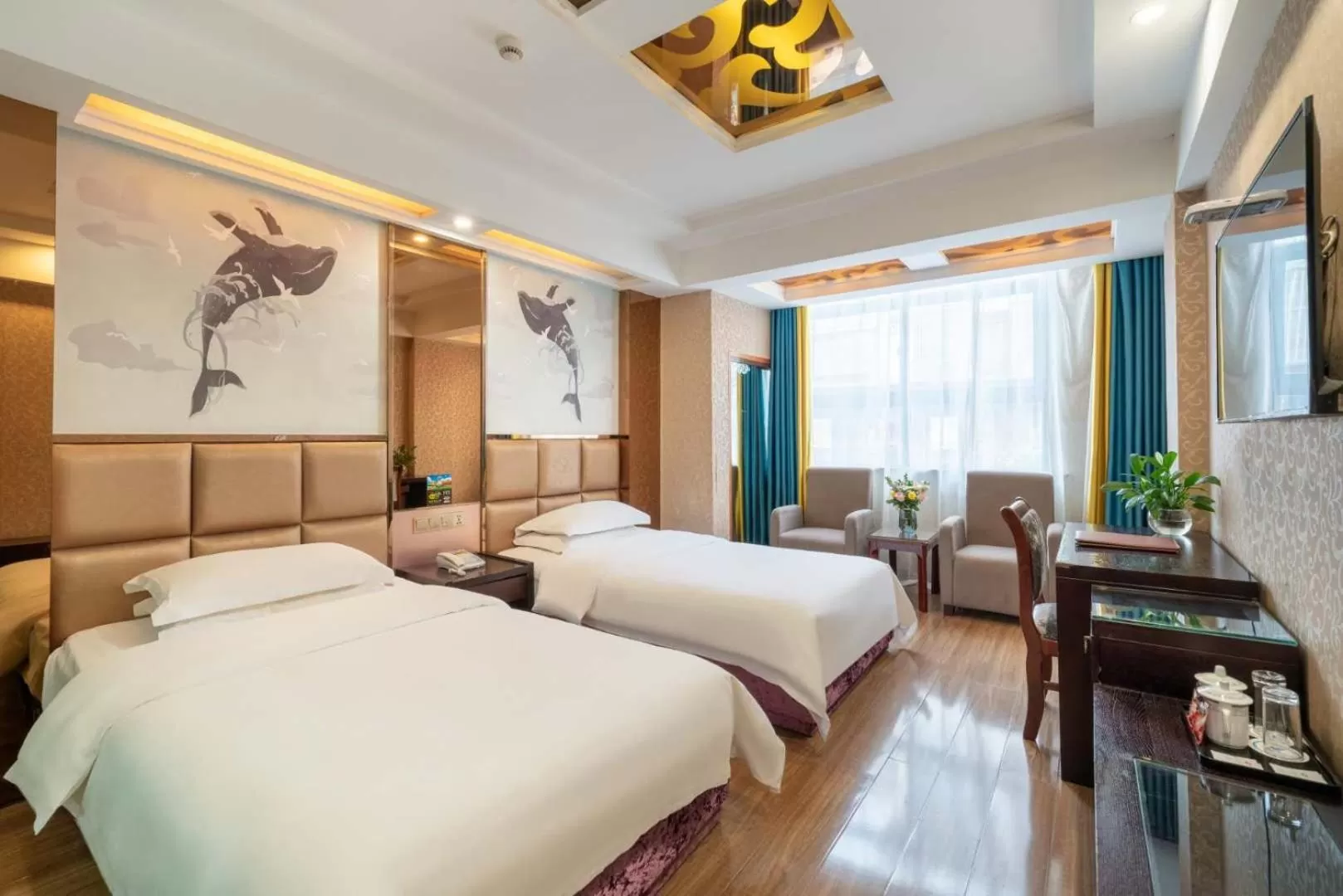 Photo of the whole room, Bed in Yiwu Yuejia Business Hotel