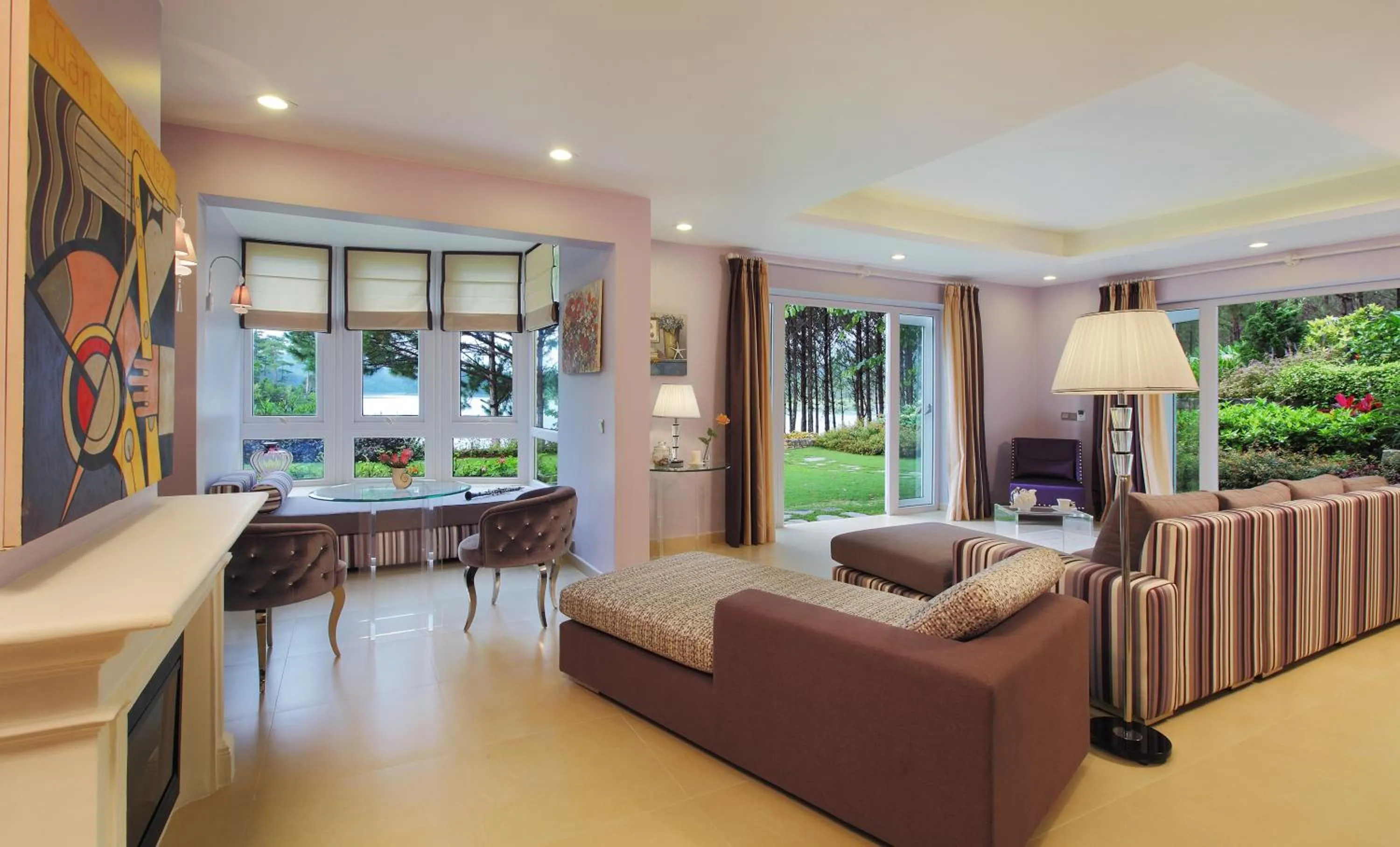 Living room, Bed in Binh An Village Resort